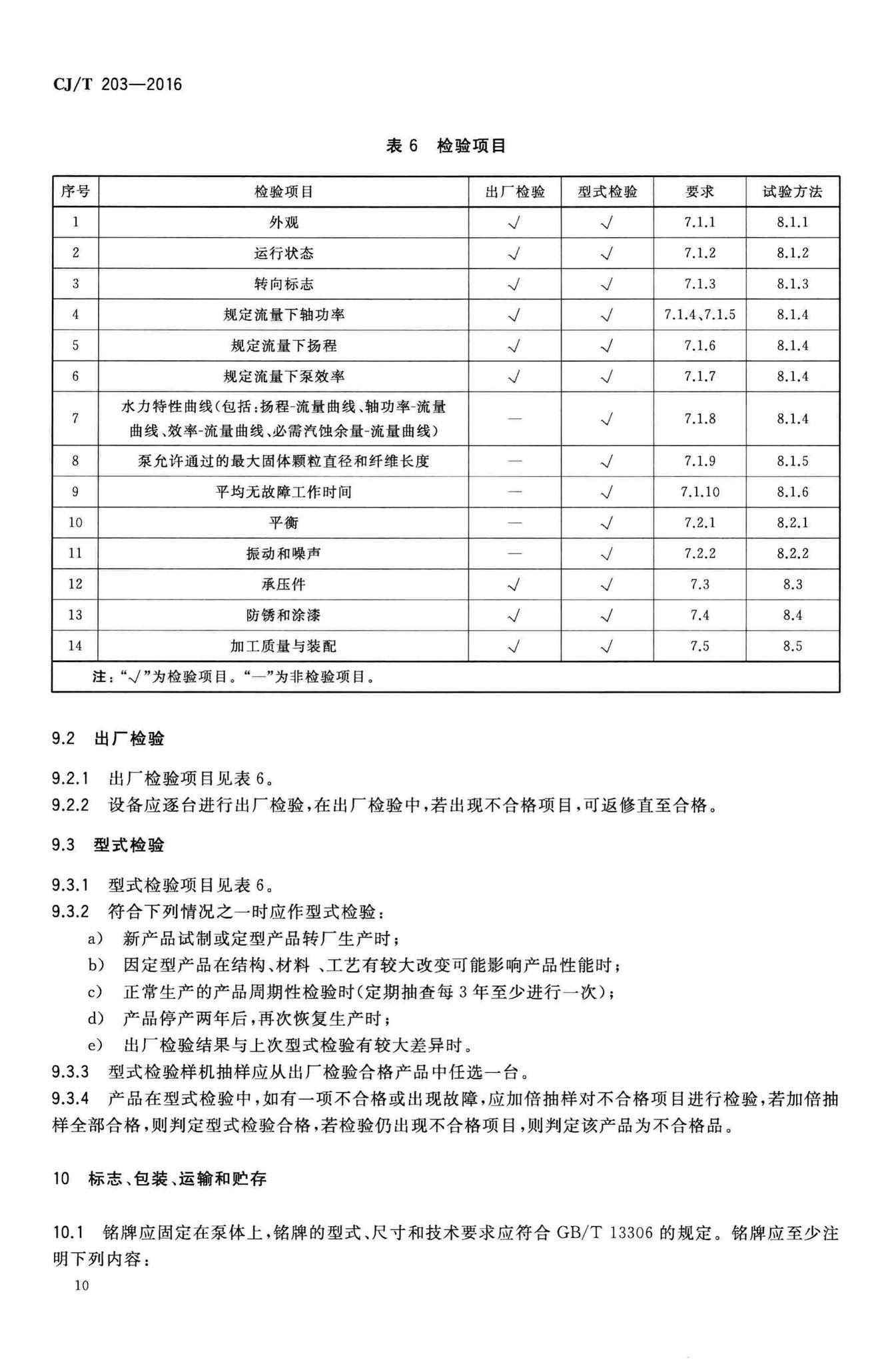 CJ/T203-2016--无堵塞泵