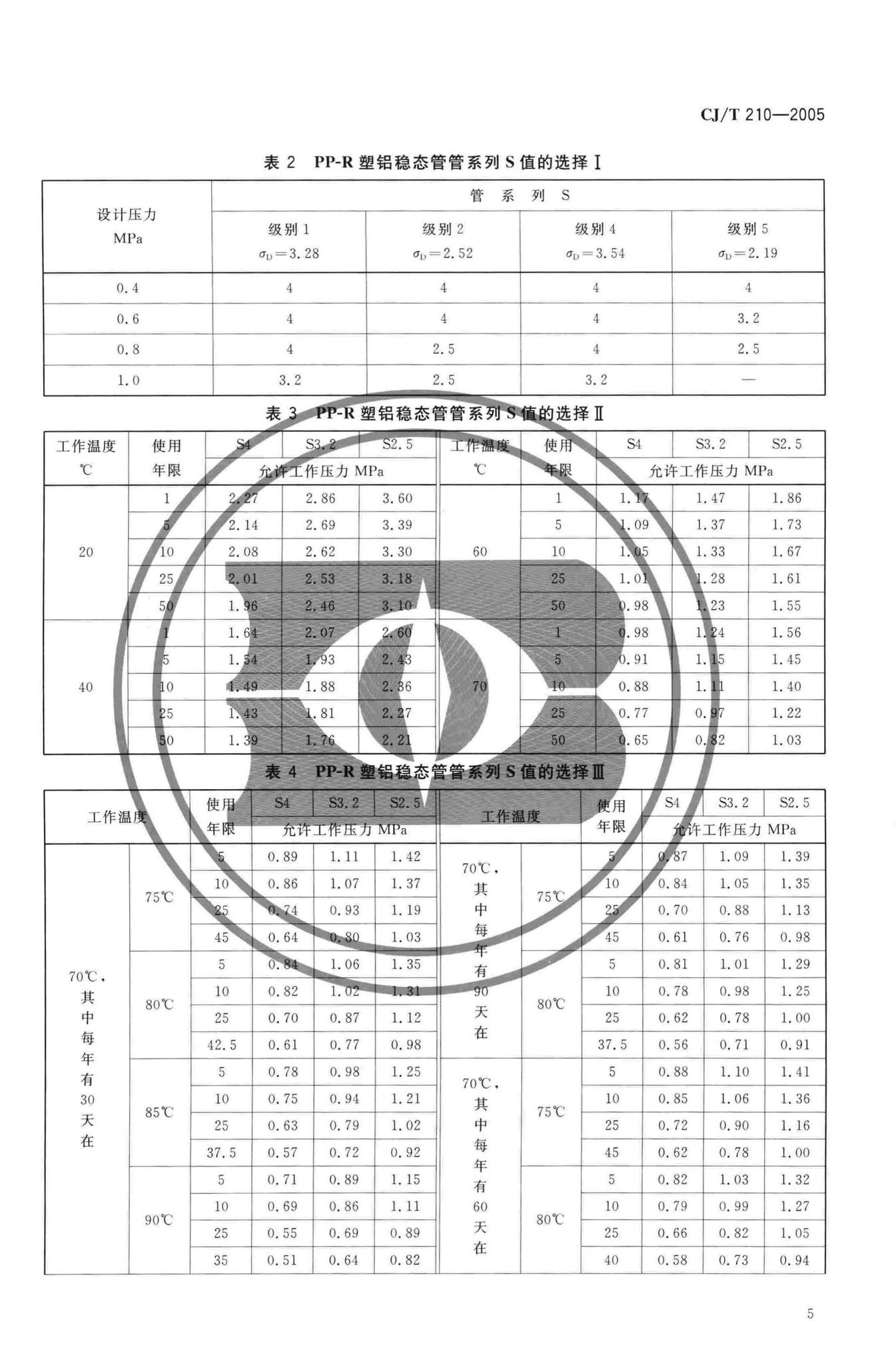 CJ/T210-2005--无规共聚聚丙烯(PP-R)塑铝稳态复合管