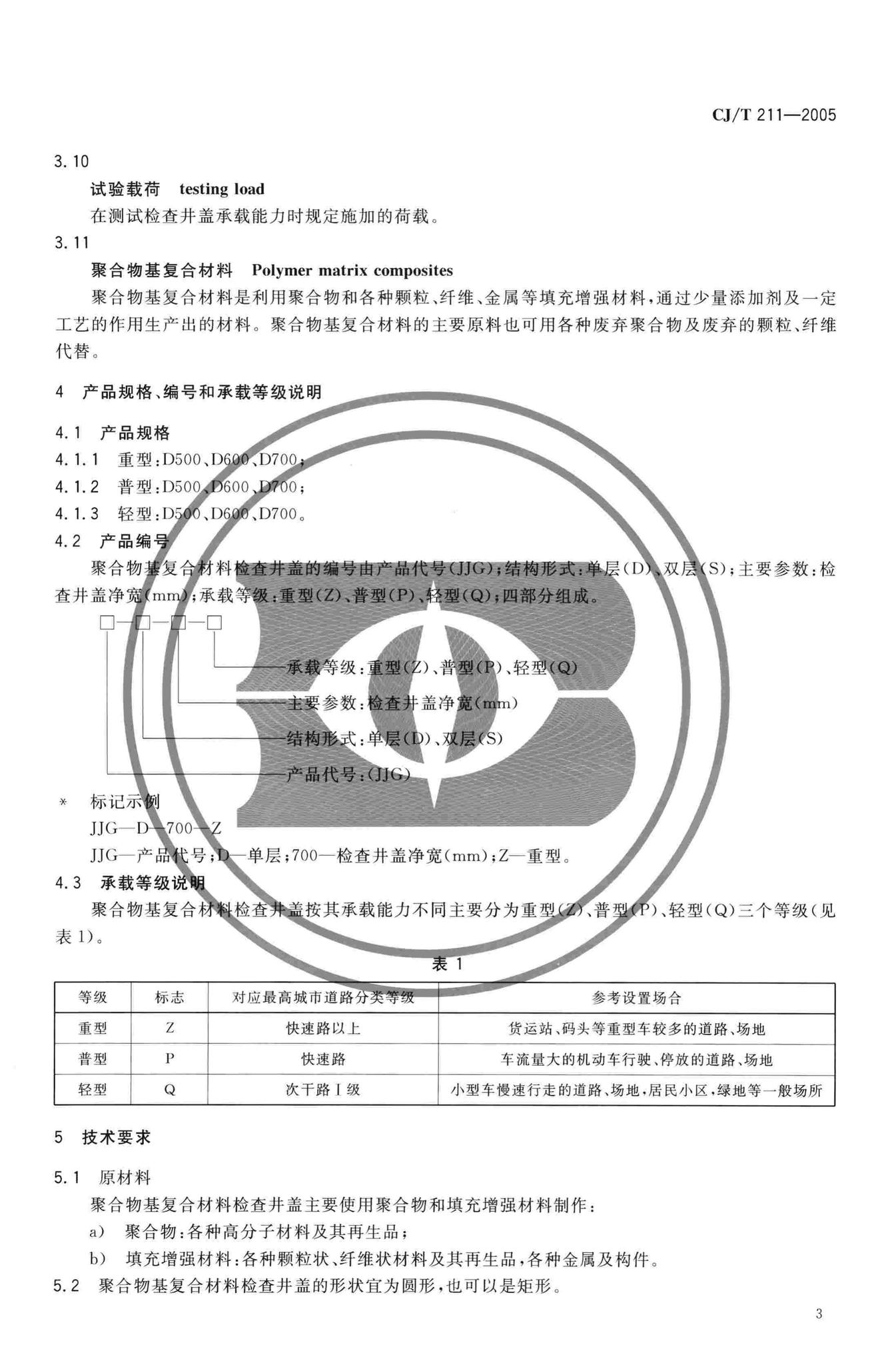 CJ/T211-2005--聚合物基复合材料检查井盖