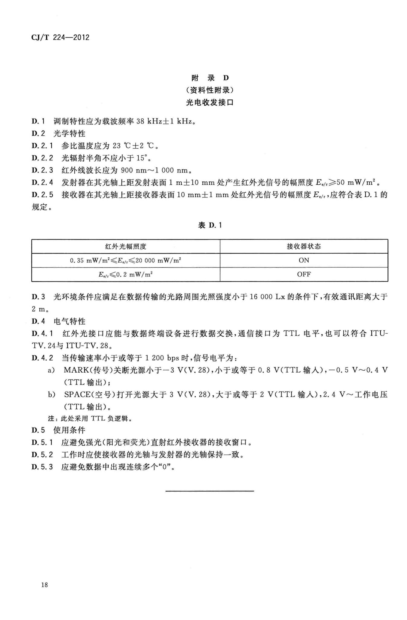 CJ/T224-2012--电子远传水表