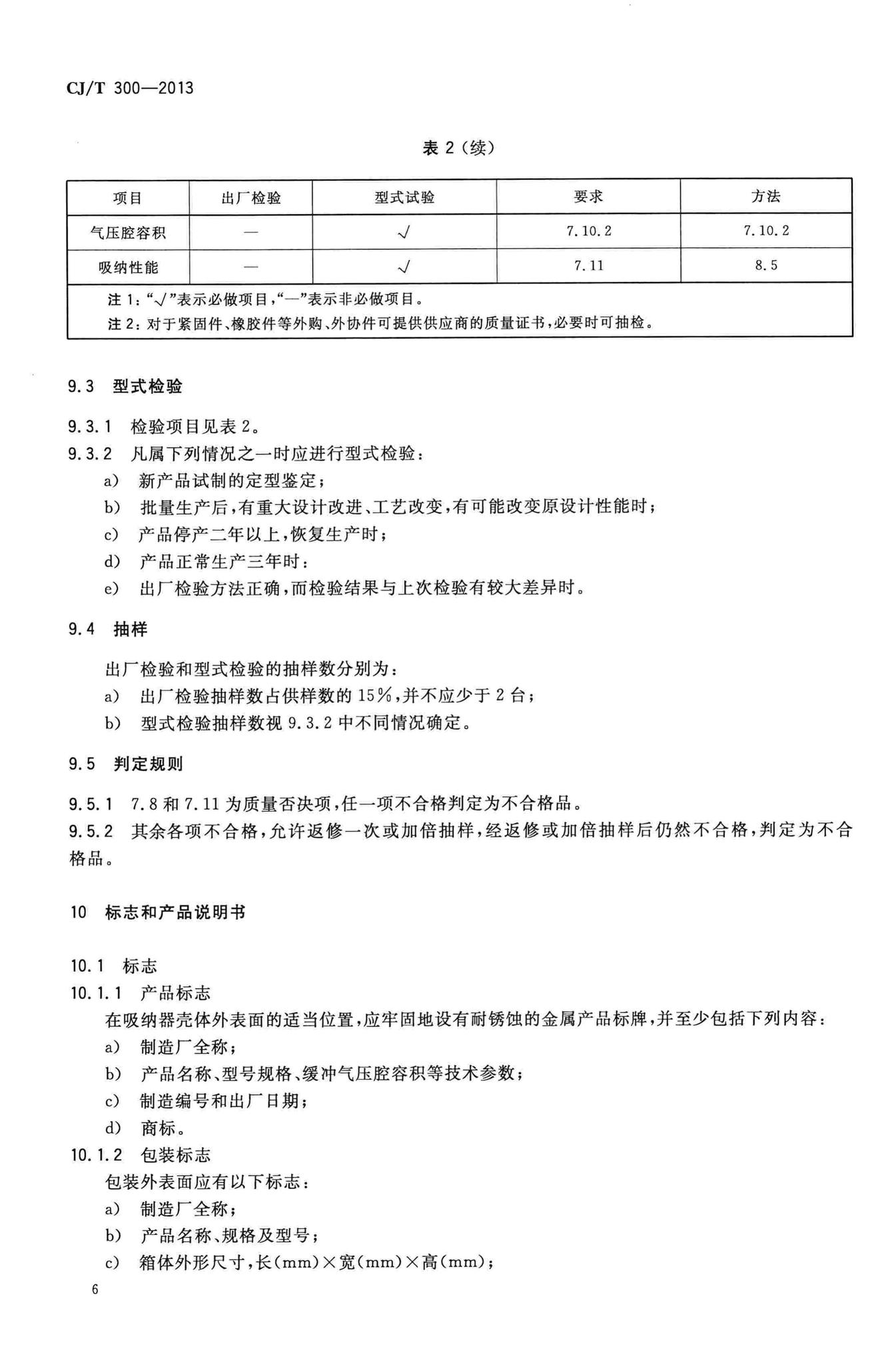 CJ/T300-2013--建筑给水水锤吸纳器