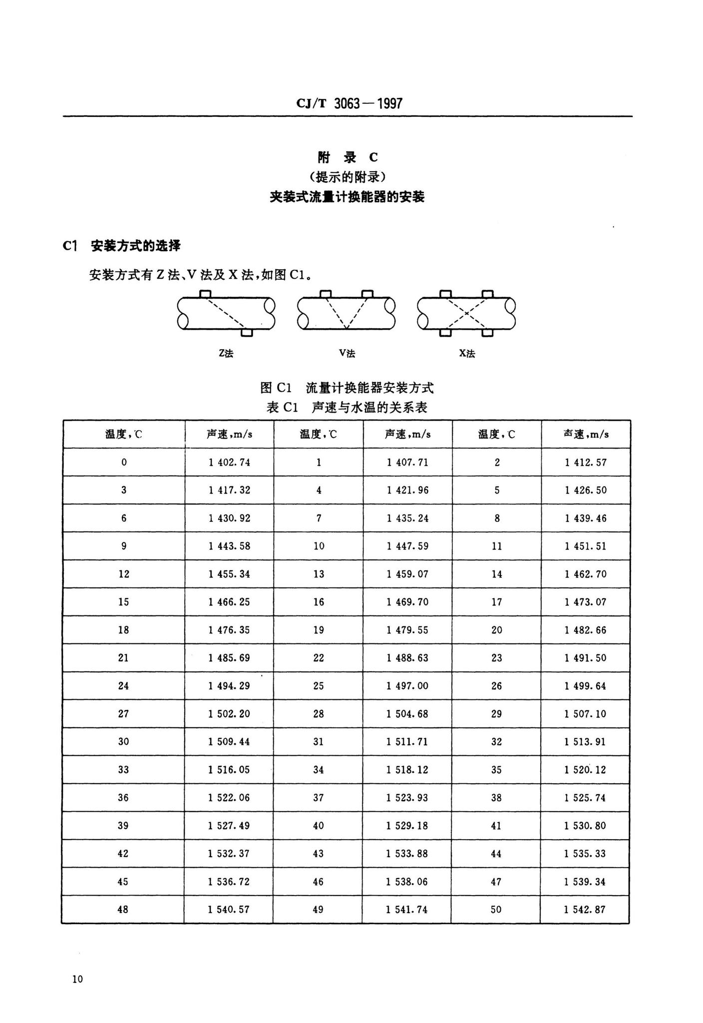 CJ/T3063-1997--给排水用超声流量计（传播速度差法）