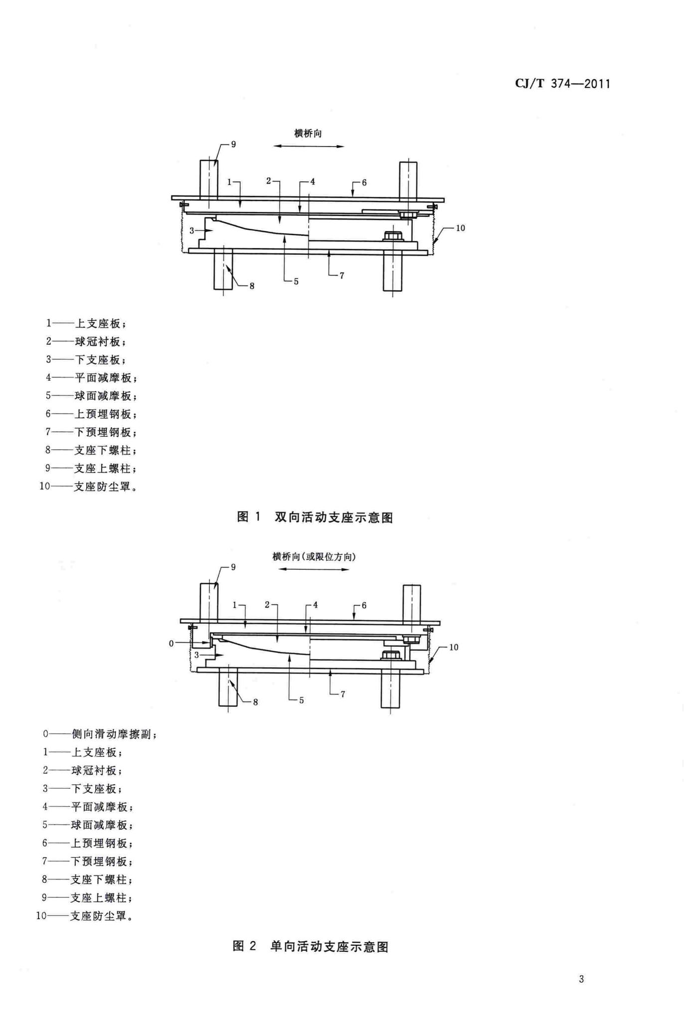 CJ/T374-2011--城镇桥梁球型钢支座