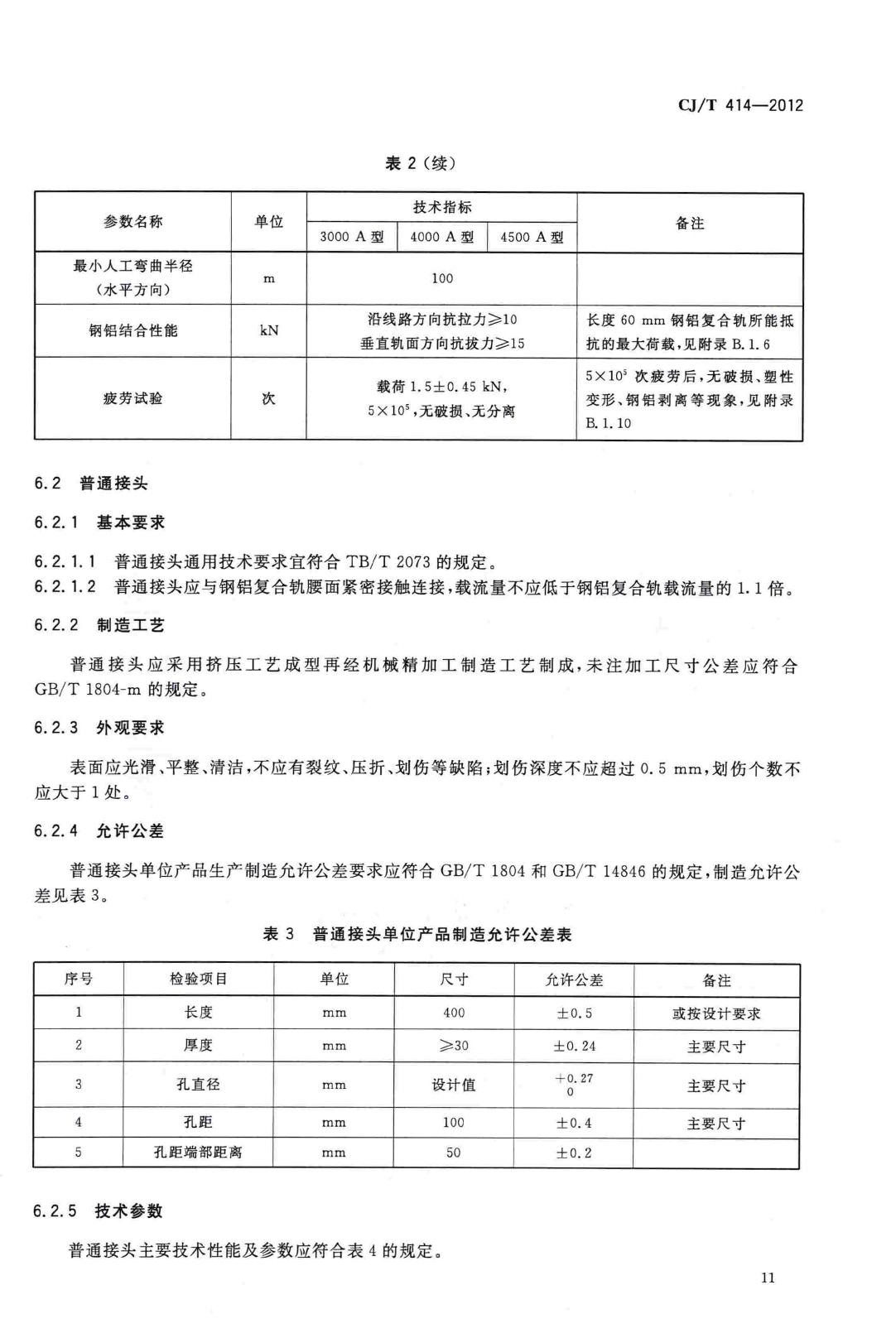 CJ/T414-2012--城市轨道交通钢铝复合导电轨技术要求