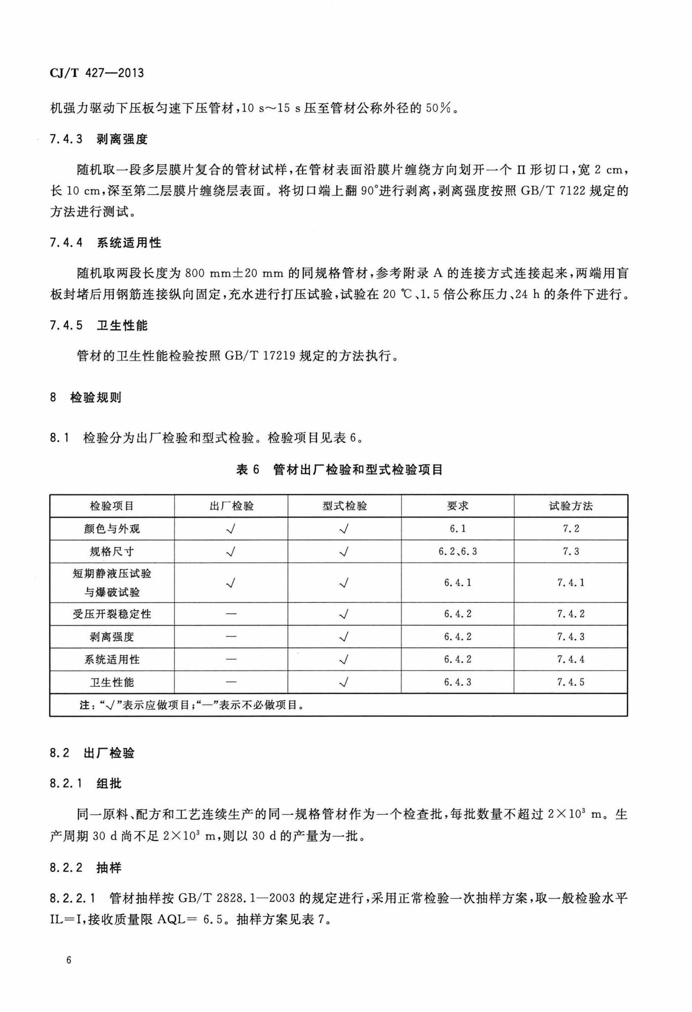 CJ/T427-2013--超高分子量聚乙烯膜片复合管