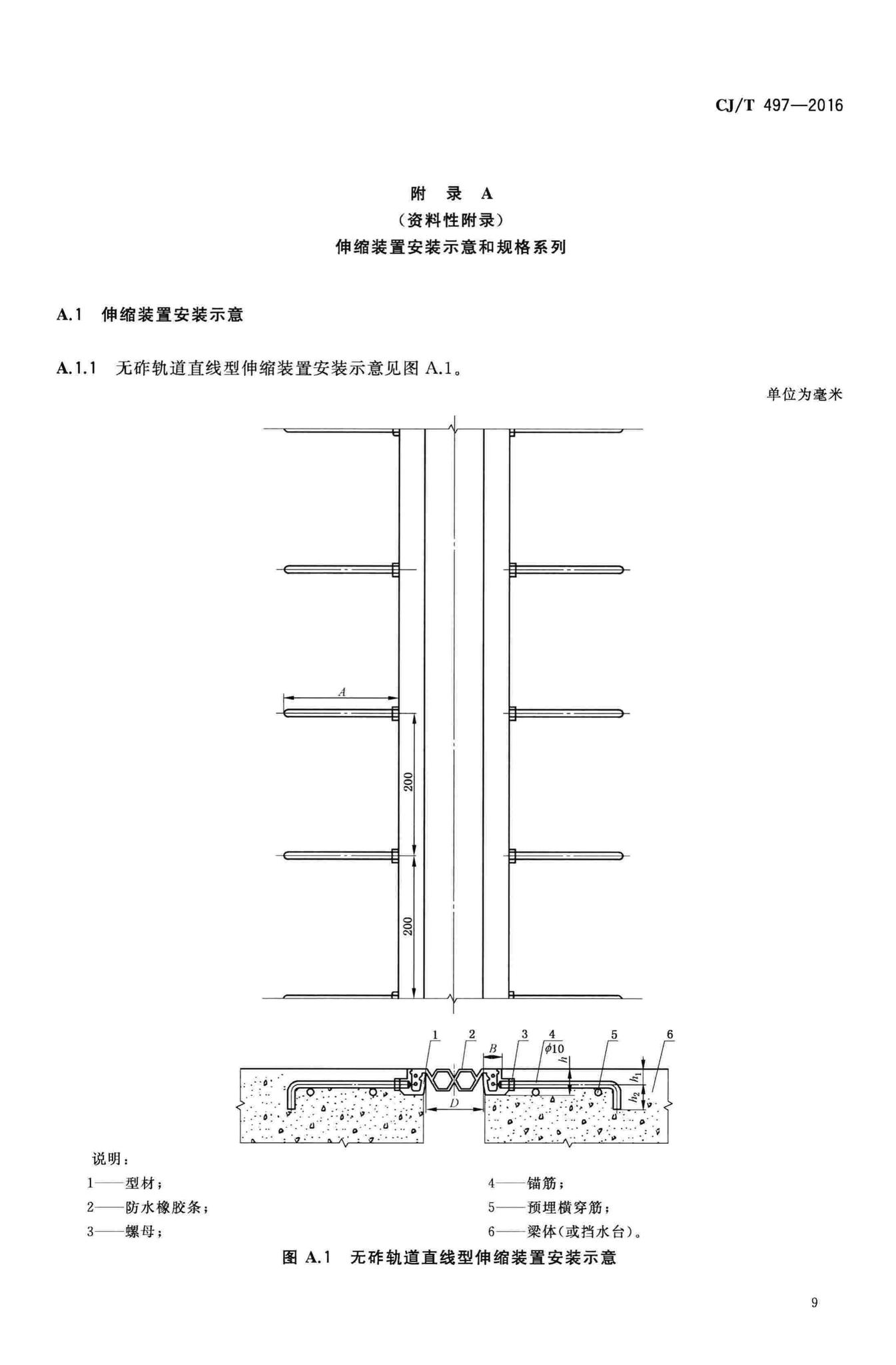 CJ/T497-2016--城市轨道交通桥梁伸缩装置