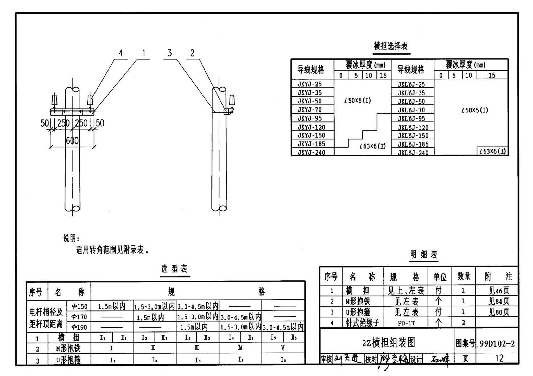 D102-1～2--10kV及以下架空绝缘线路安装（2002年合订本）