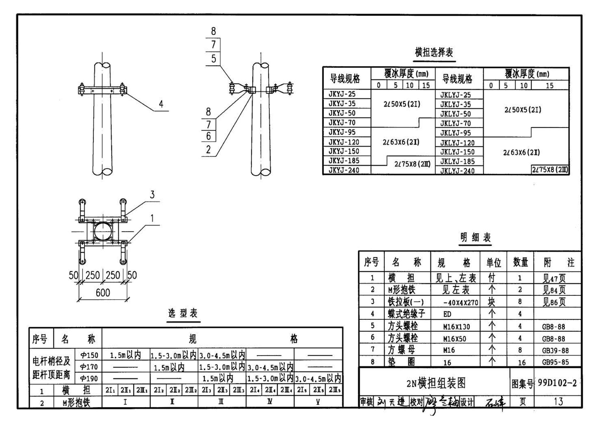 D102-1～2--10kV及以下架空绝缘线路安装（2002年合订本）