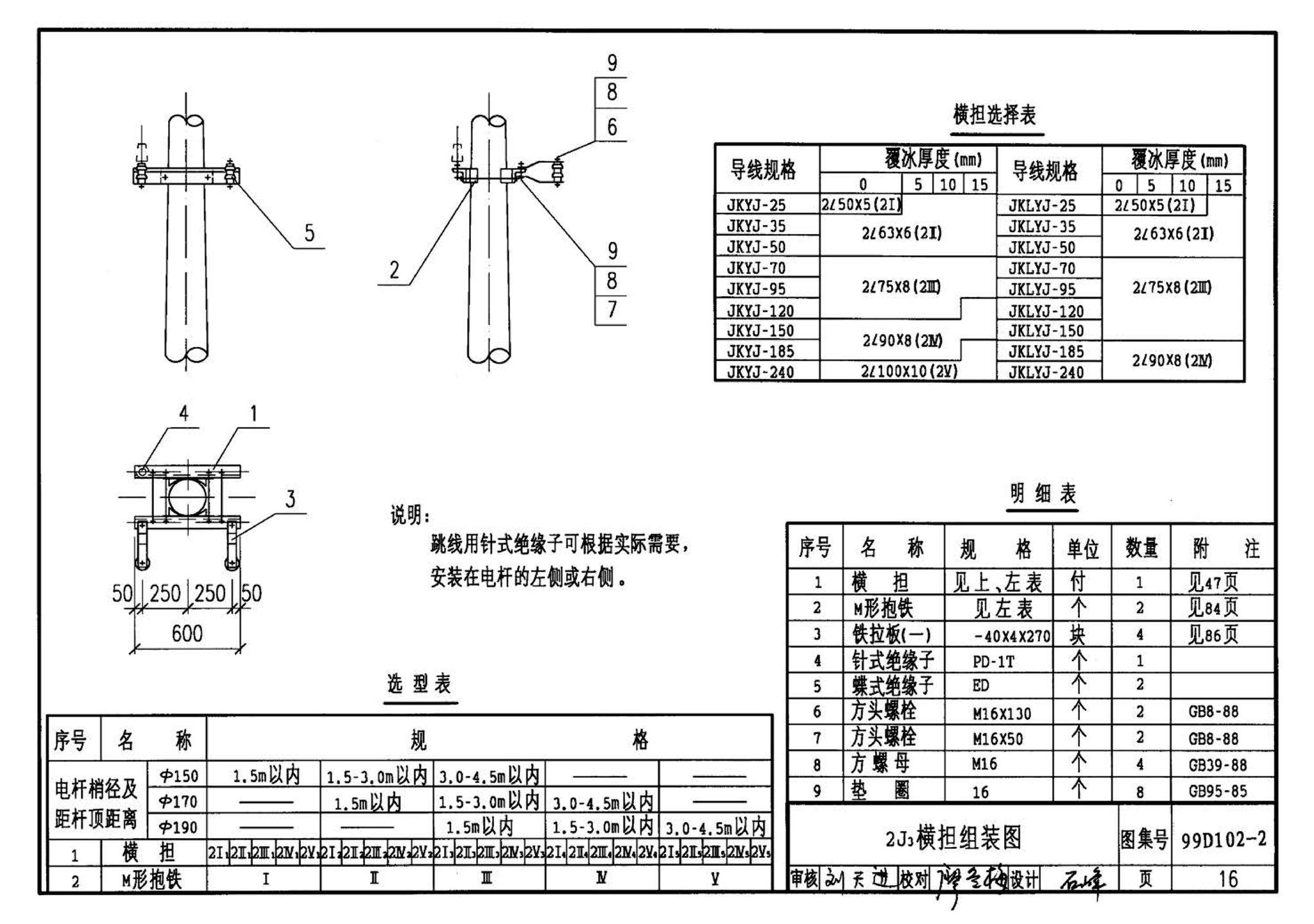 D102-1～2--10kV及以下架空绝缘线路安装（2002年合订本）