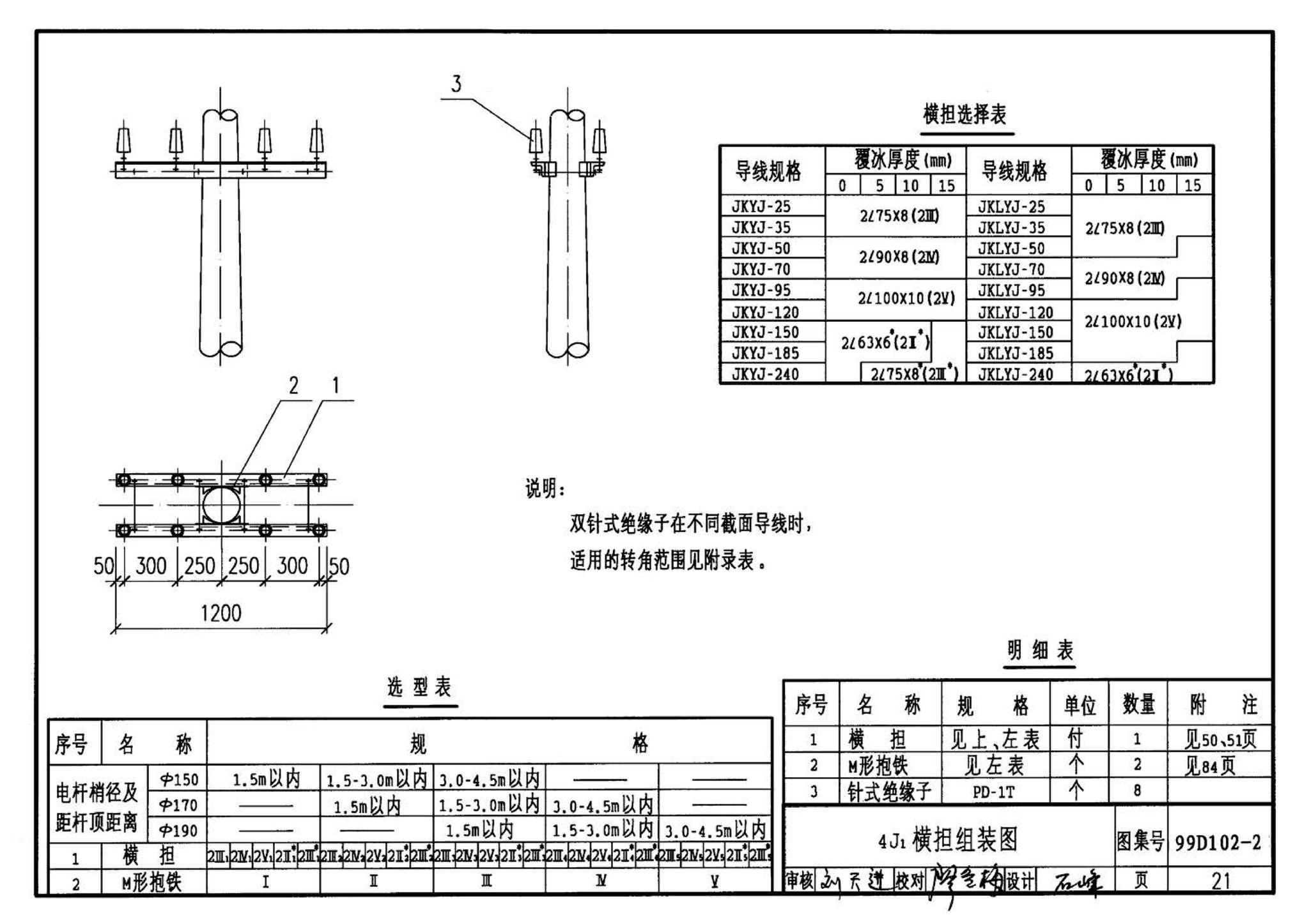 D102-1～2--10kV及以下架空绝缘线路安装（2002年合订本）