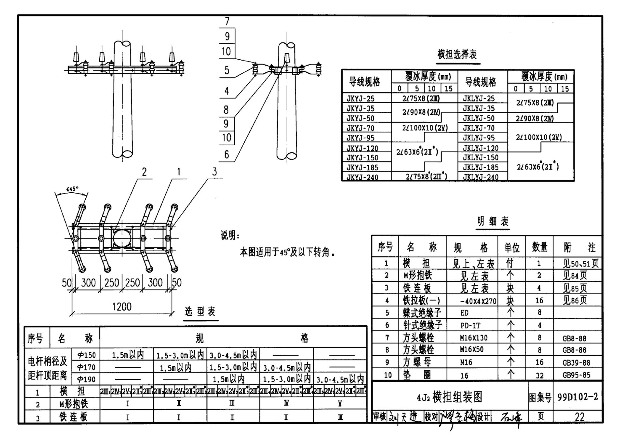 D102-1～2--10kV及以下架空绝缘线路安装（2002年合订本）