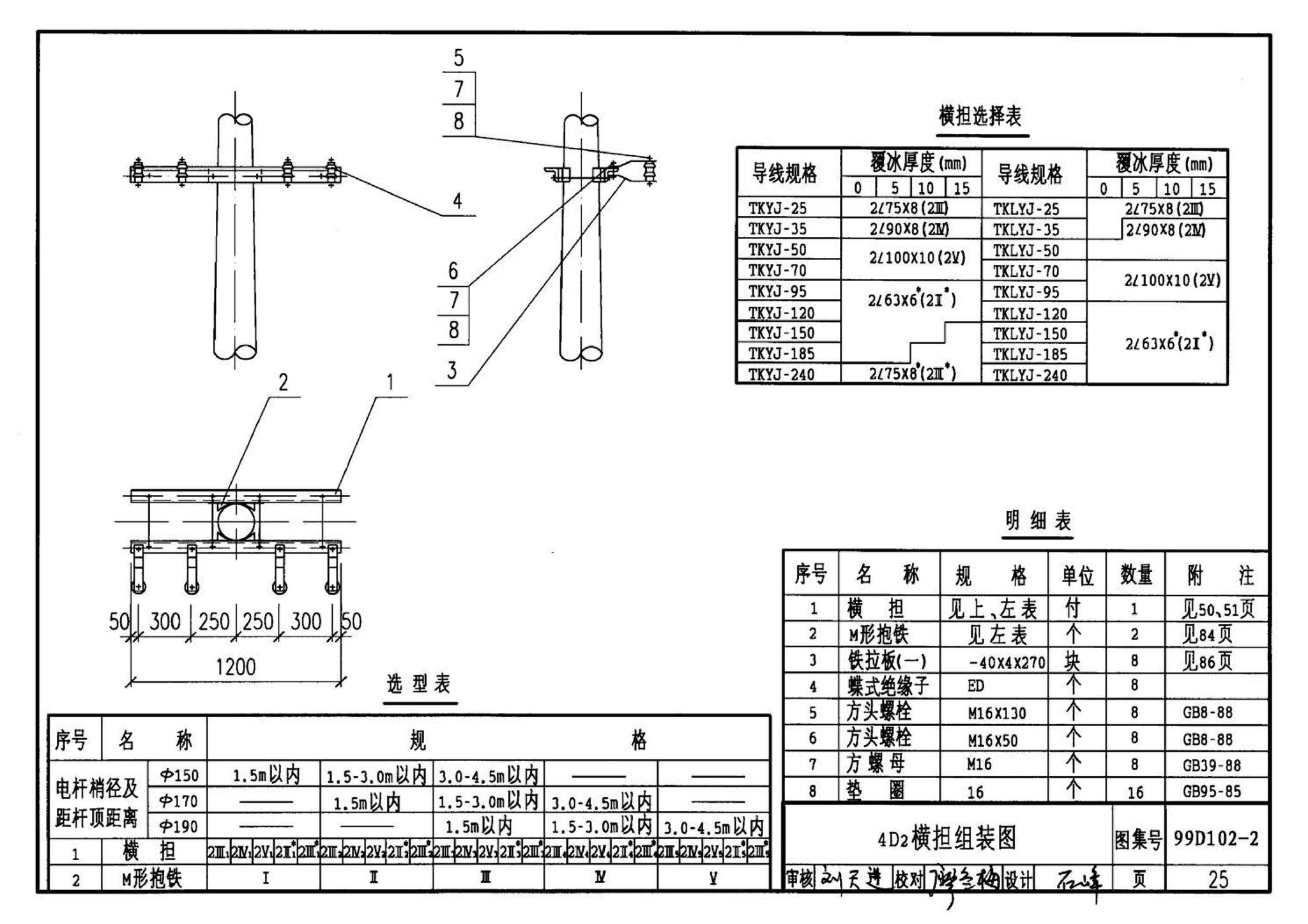 D102-1～2--10kV及以下架空绝缘线路安装（2002年合订本）