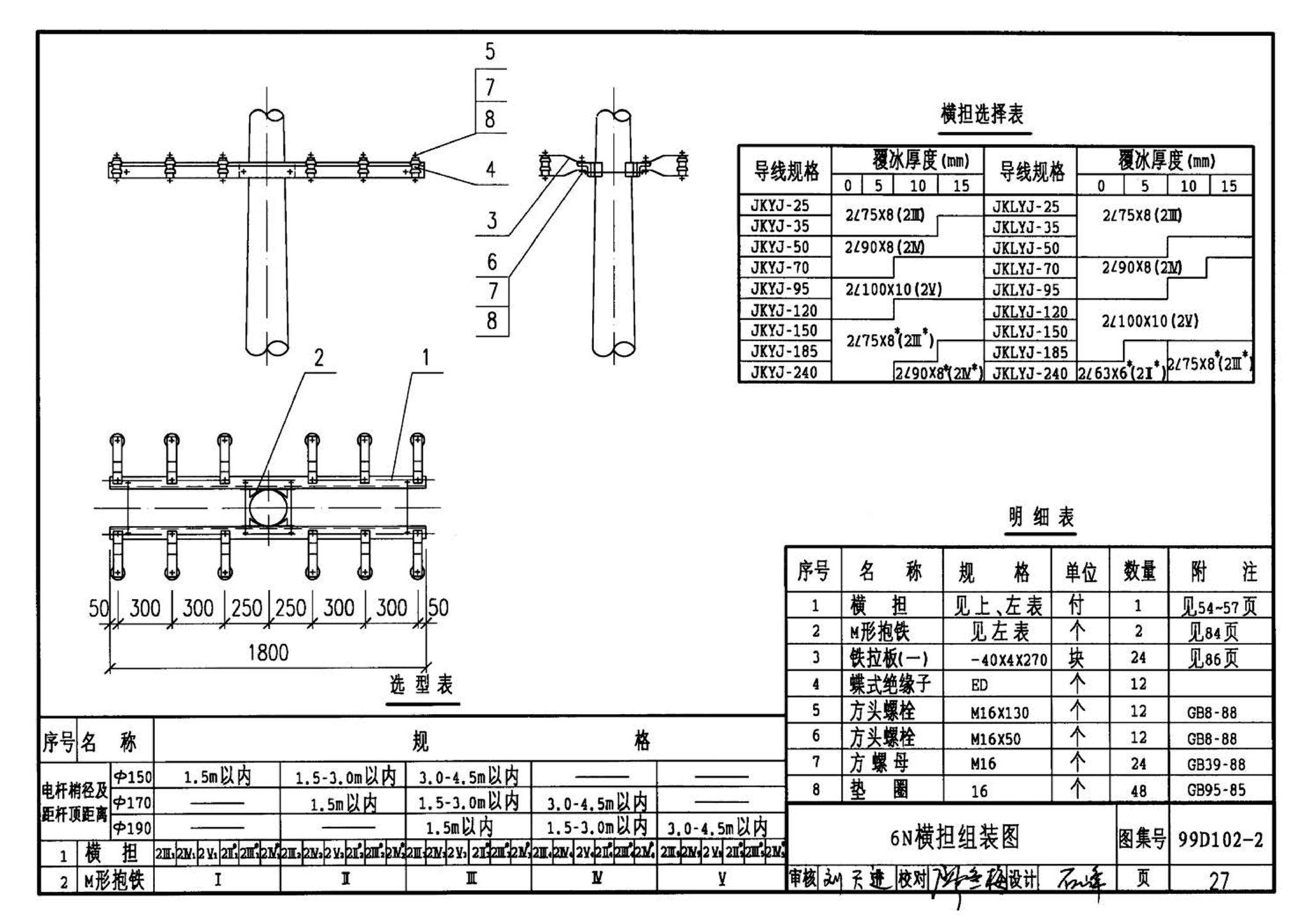 D102-1～2--10kV及以下架空绝缘线路安装（2002年合订本）