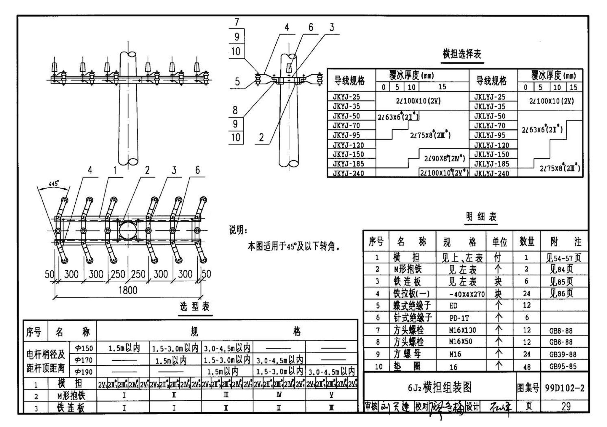 D102-1～2--10kV及以下架空绝缘线路安装（2002年合订本）