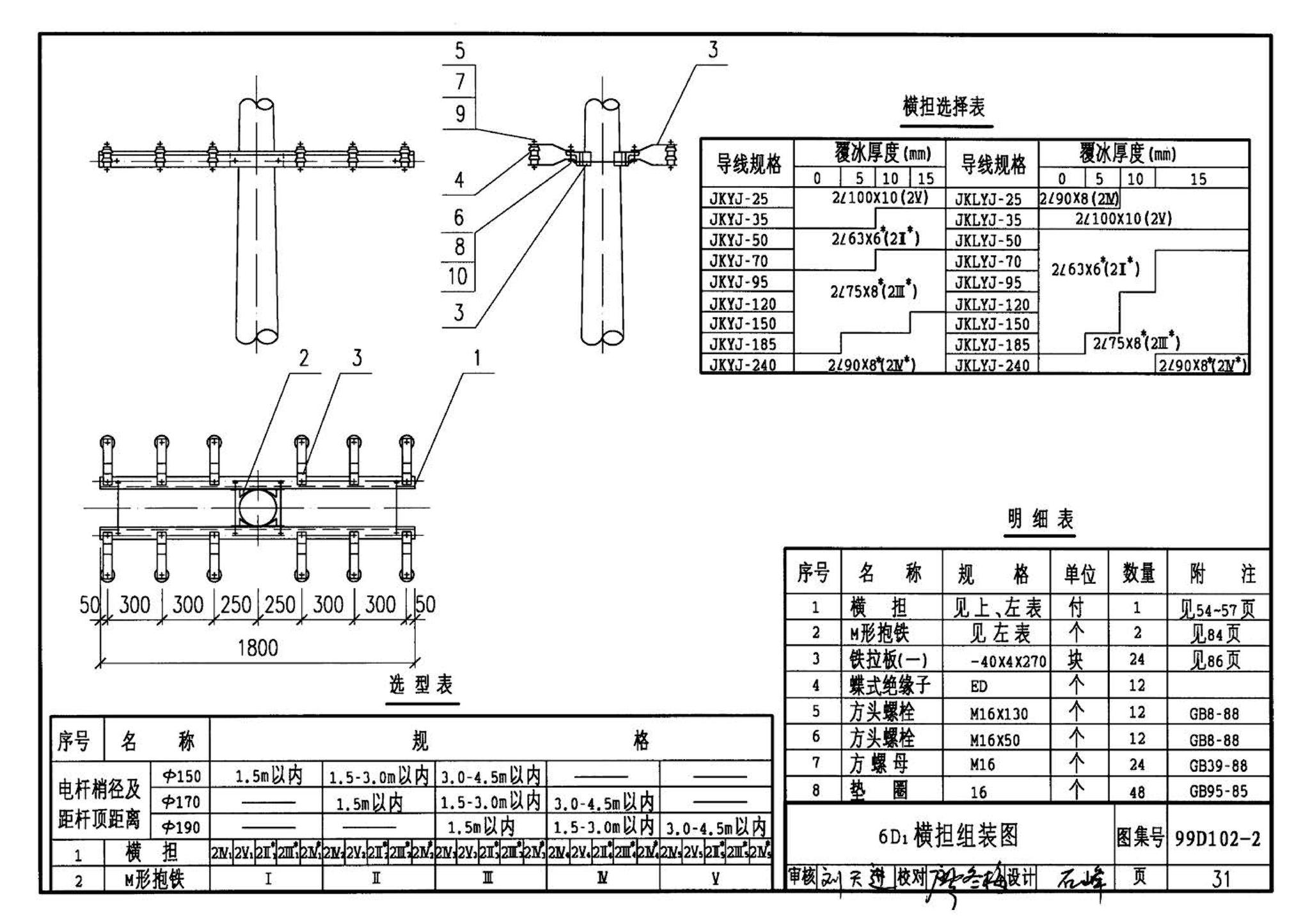 D102-1～2--10kV及以下架空绝缘线路安装（2002年合订本）