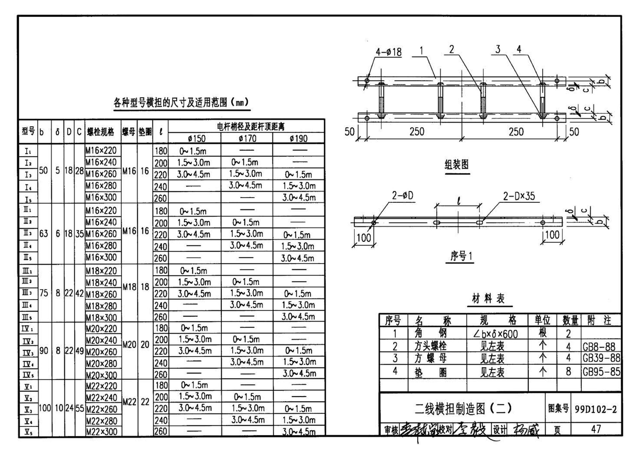 D102-1～2--10kV及以下架空绝缘线路安装（2002年合订本）