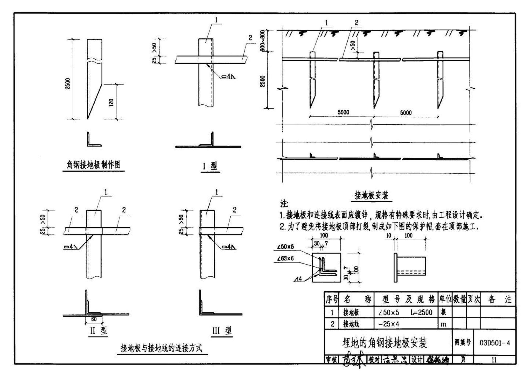 D501-1～4--防雷与接地安装（2003年合订本）（含99D501-1图集2003、2007年局部修改版）