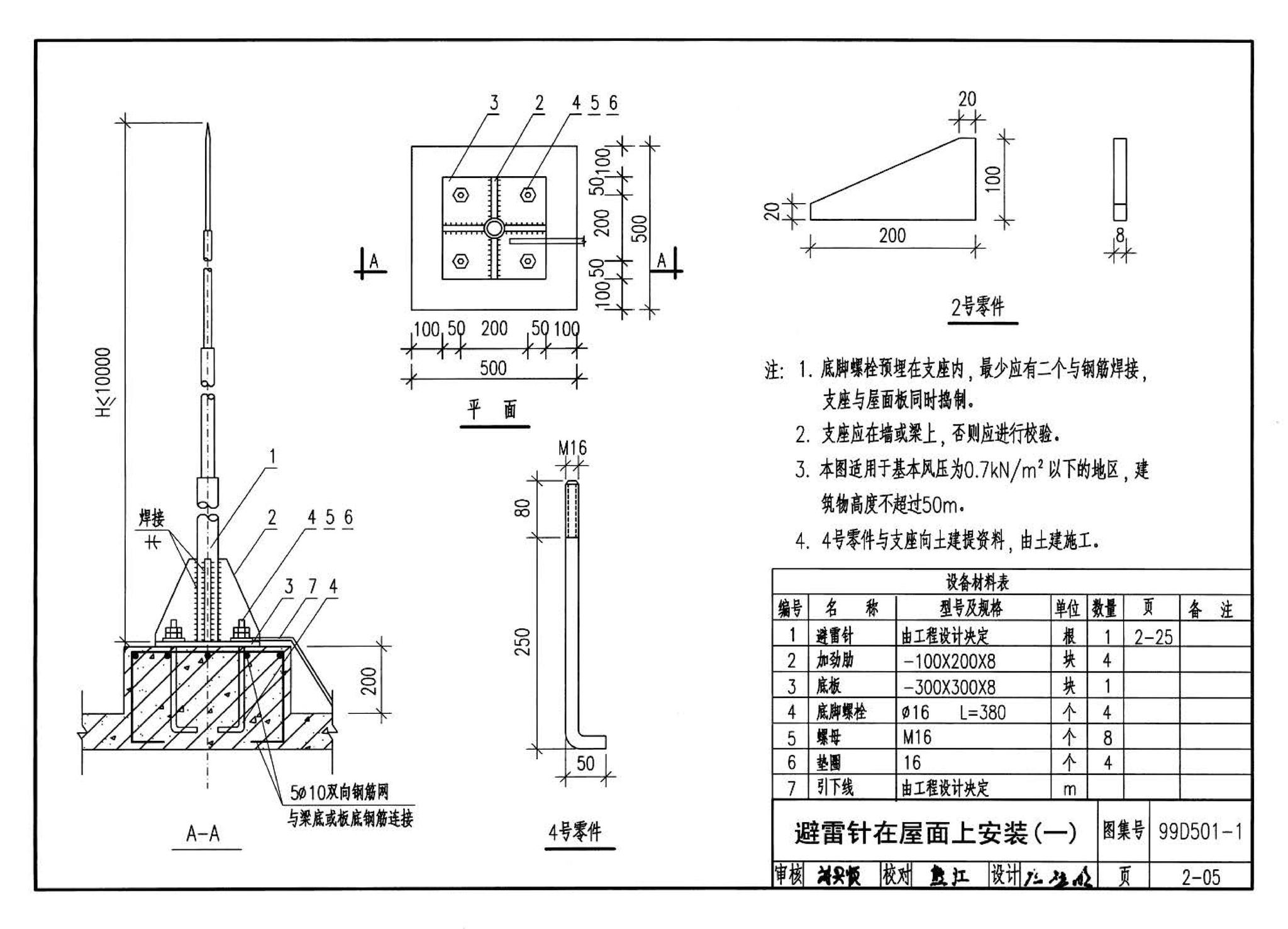 D501-1～4--防雷与接地安装（2003年合订本）（含99D501-1图集2003、2007年局部修改版）