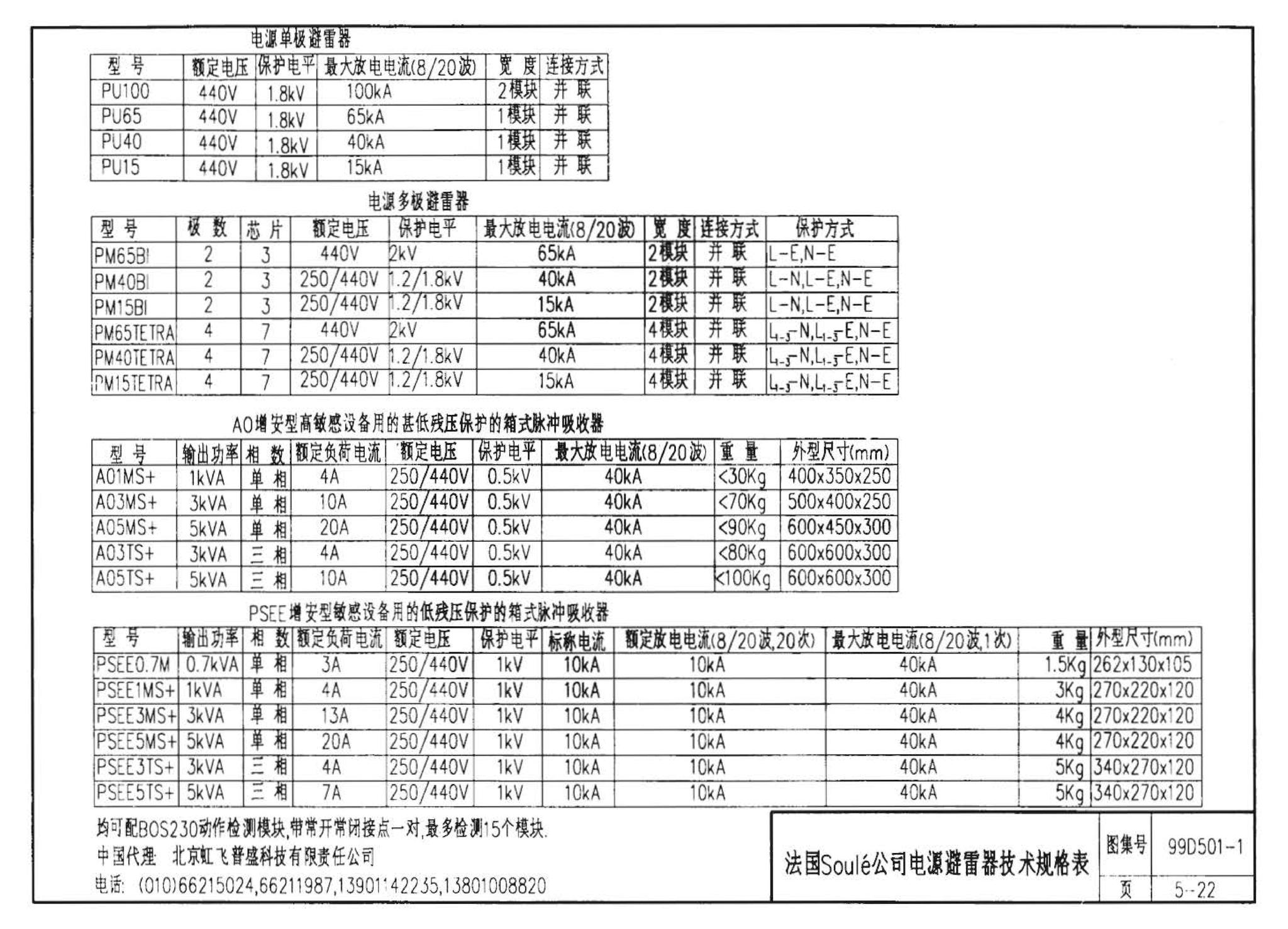 D501-1～4--防雷与接地安装（2003年合订本）（含99D501-1图集2003、2007年局部修改版）