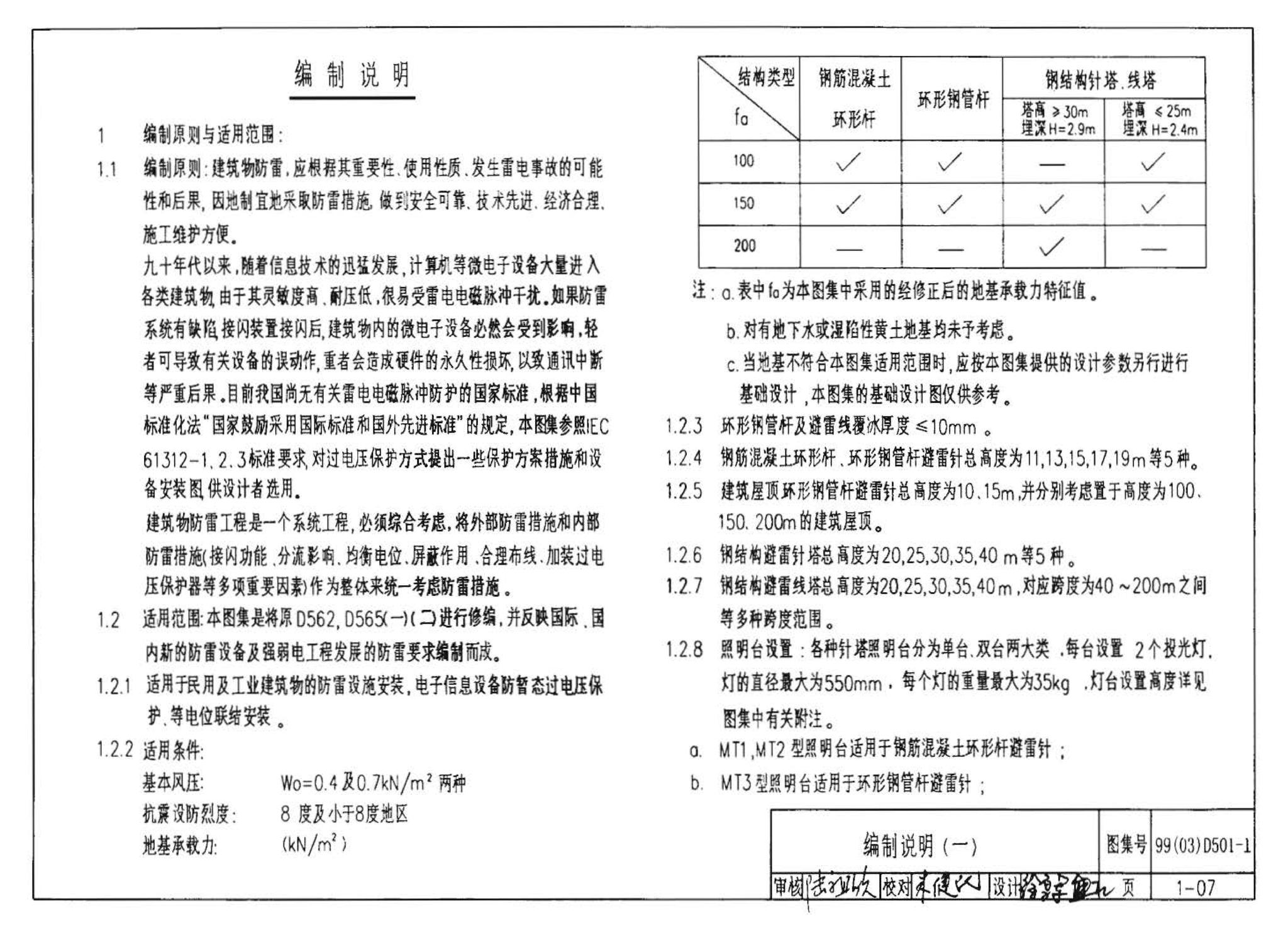 D501-1～4--防雷与接地安装（2003年合订本）（含99D501-1图集2003、2007年局部修改版）