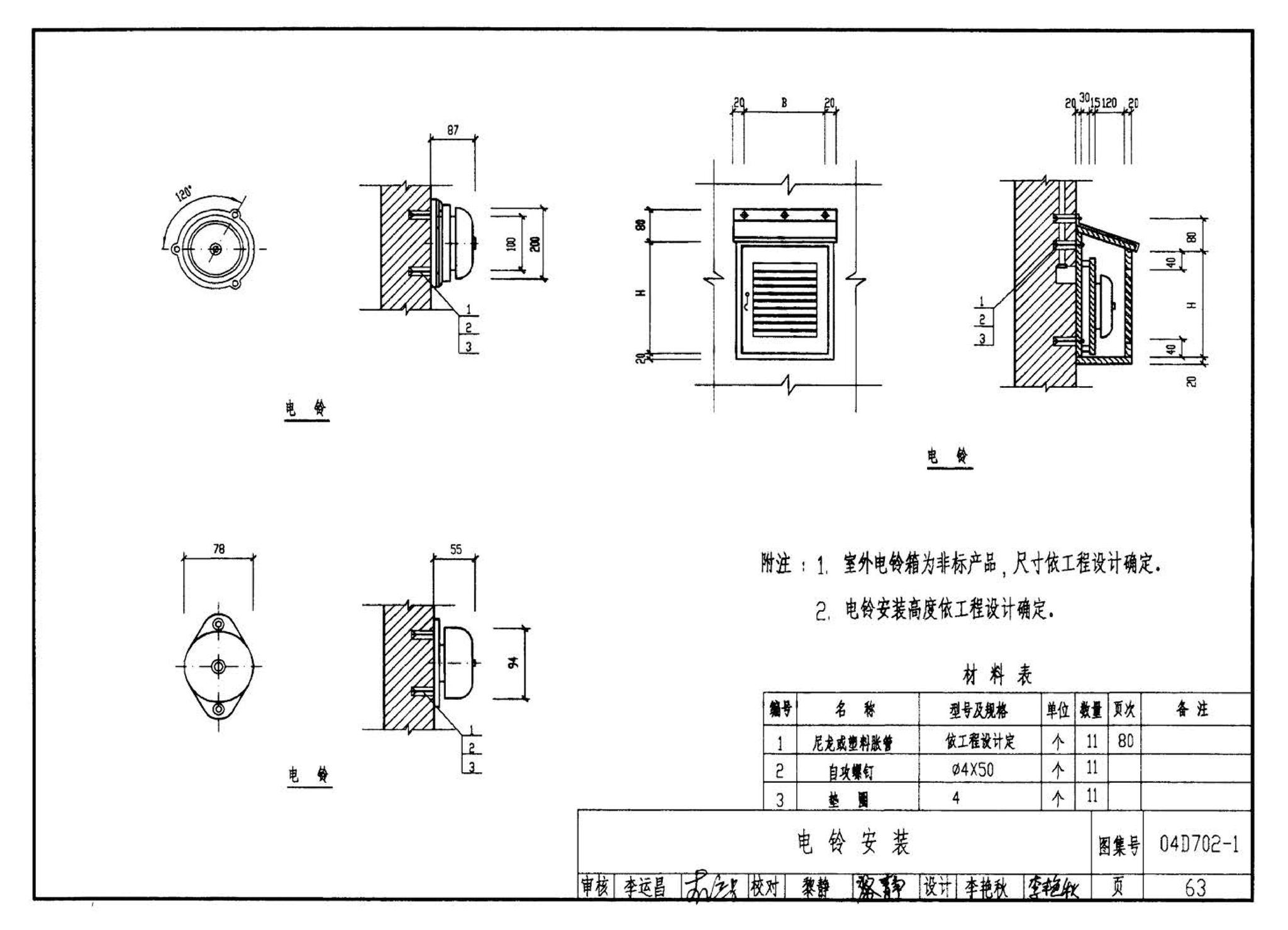 D702-1～3--常用低压配电设备及灯具安装（2004年合订本）