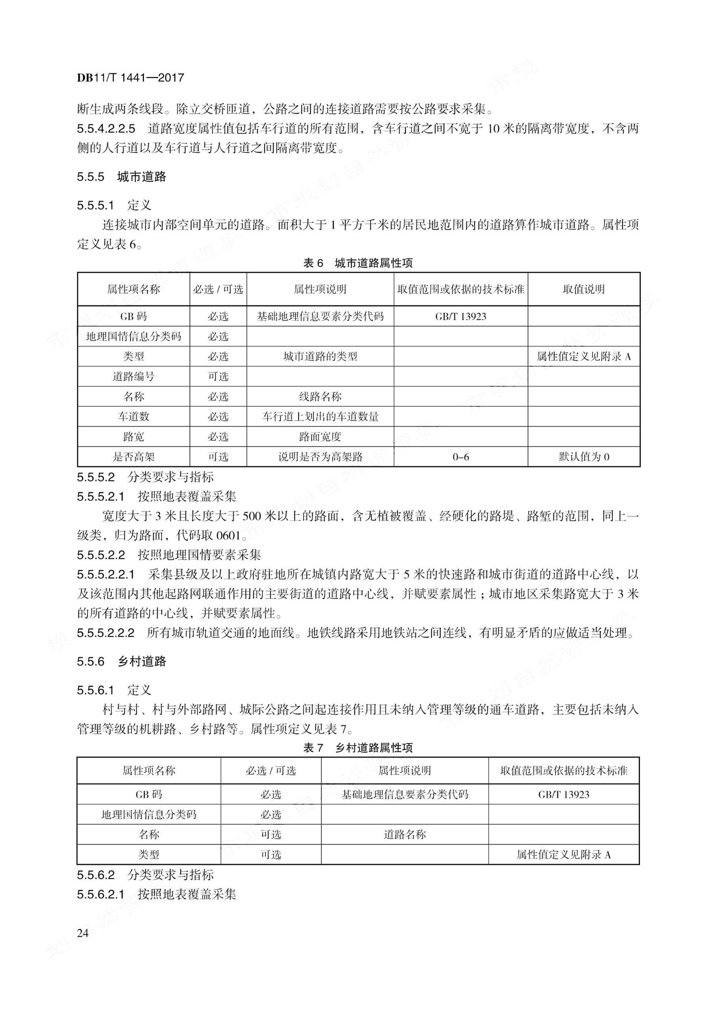 DB11/T1441-2017--地理国情信息内容与指标