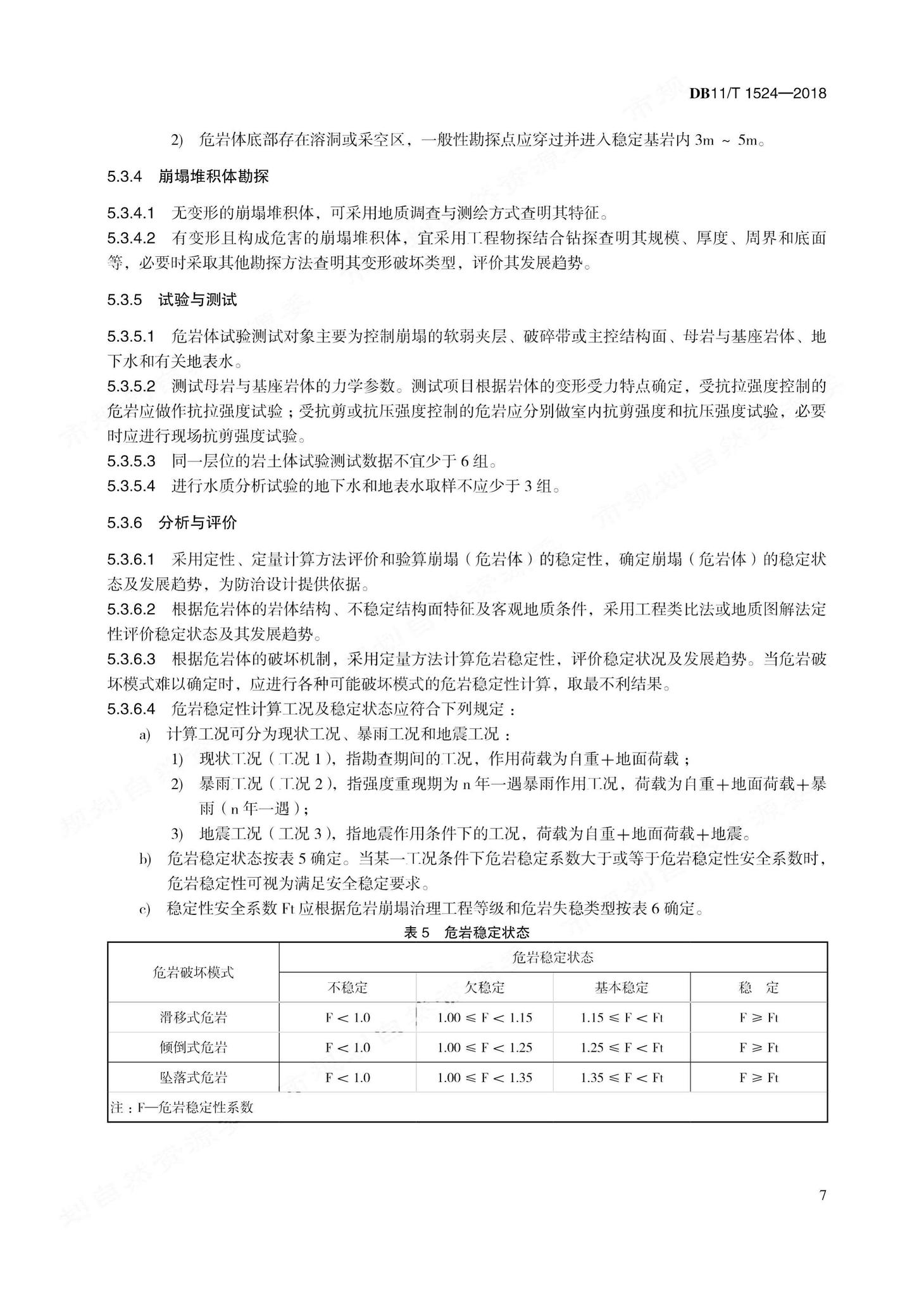 DB11/T1524-2018--地质灾害治理工程实施技术规范