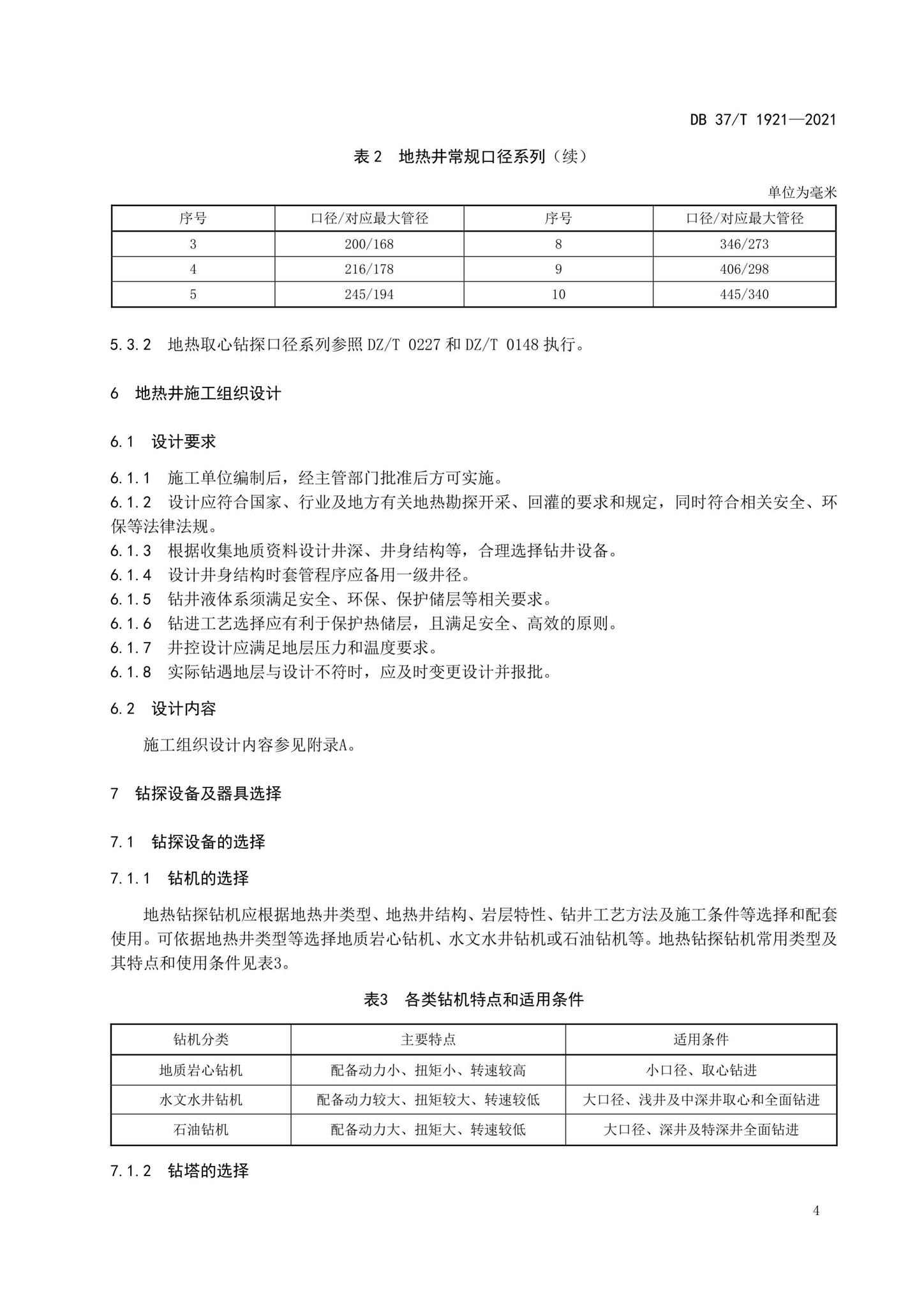DB37/T1921-2021--地热钻探规程