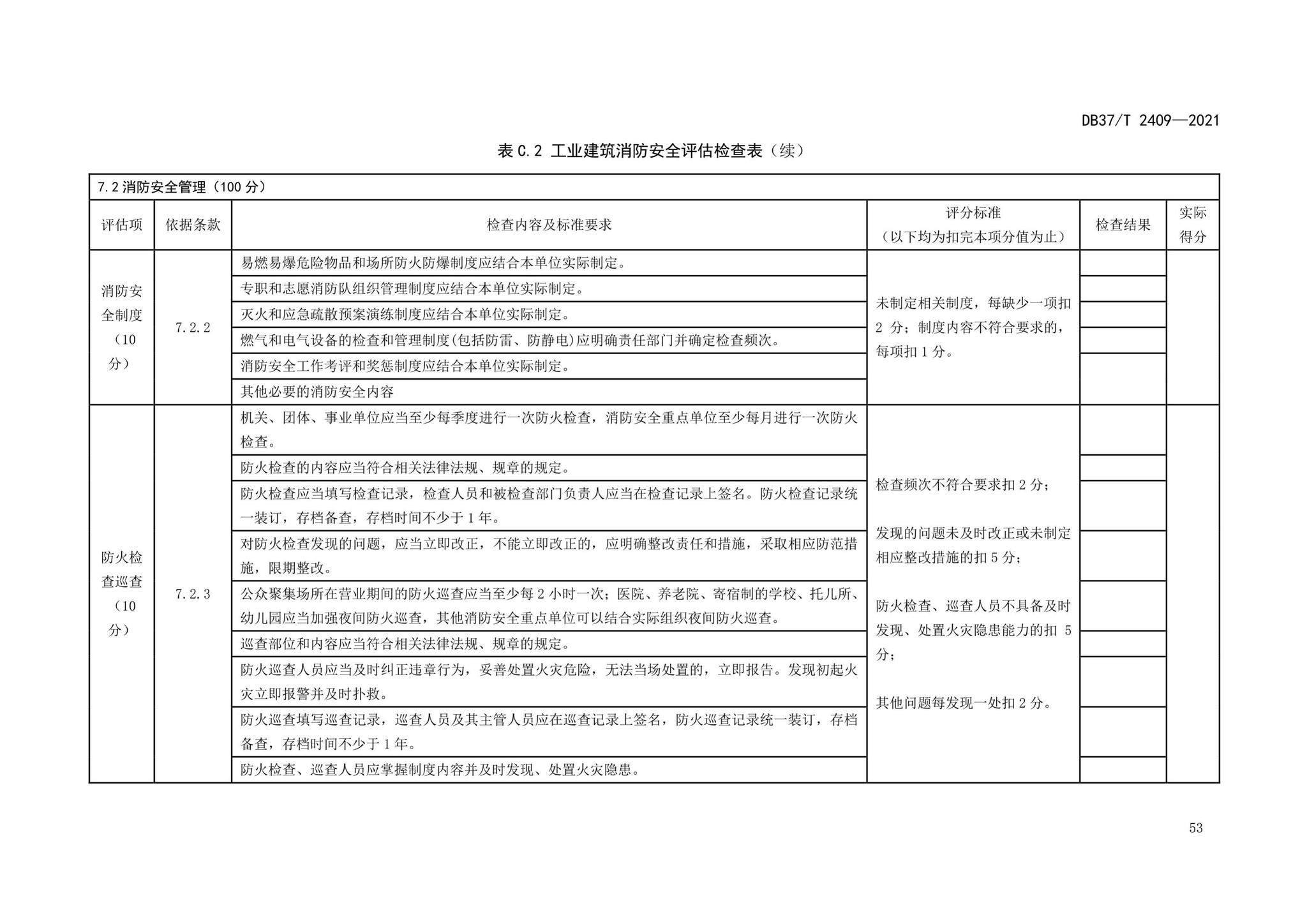 DB37/T2409-2021--单位消防安全评估规程