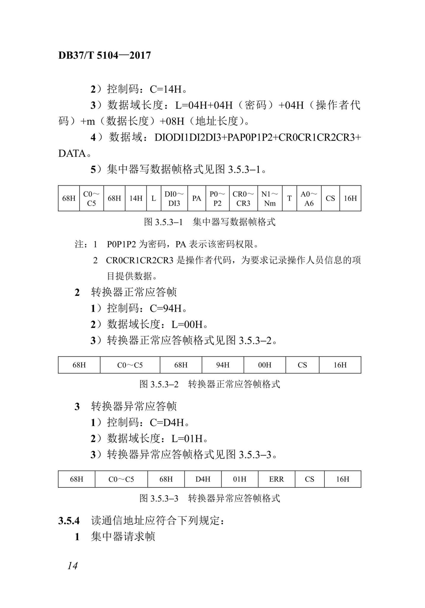 DB37/T5104-2017--“多表合一”采集数据转换标准