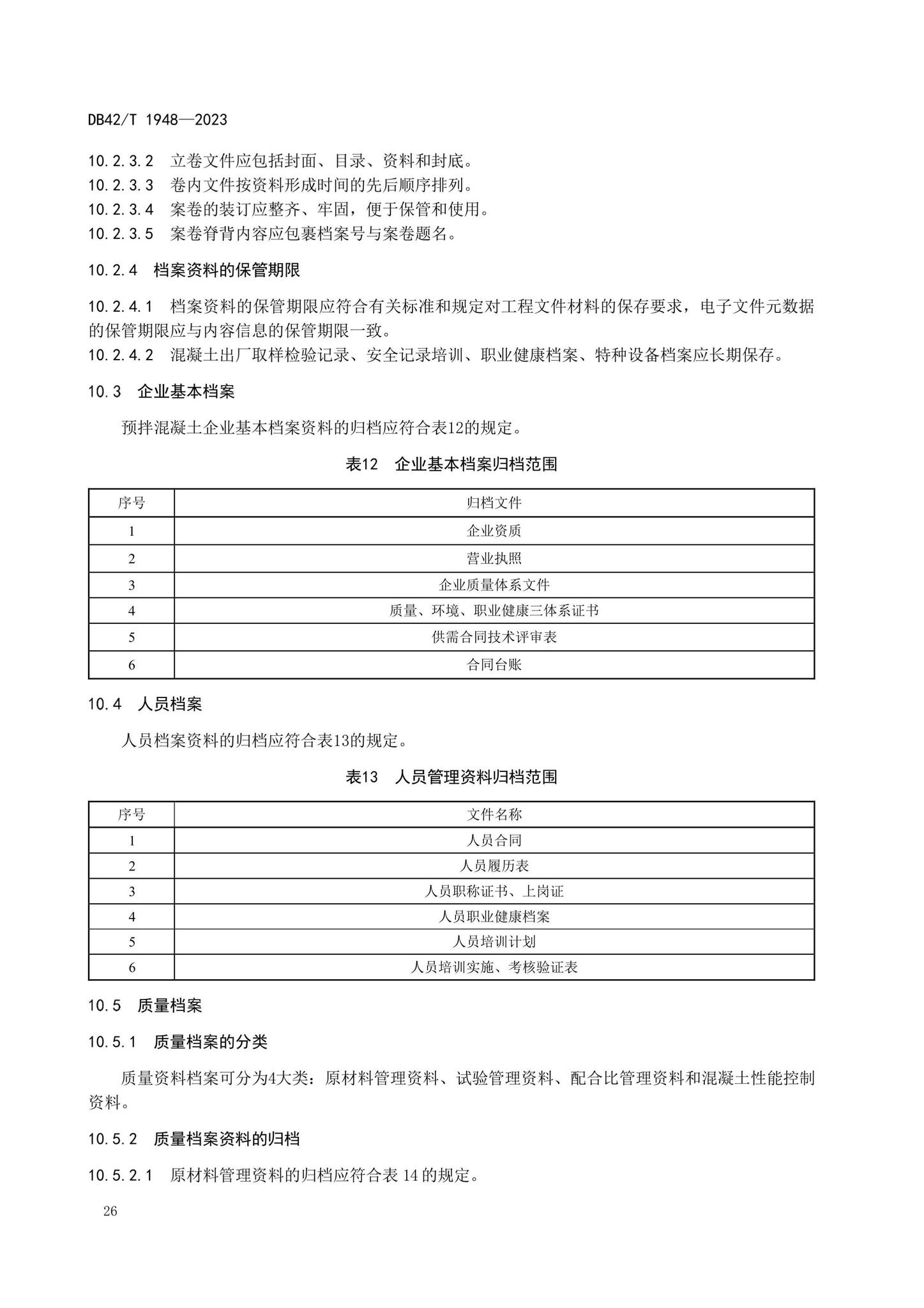 DB42/T1948-2023--预拌混凝土标准化生产管理规程