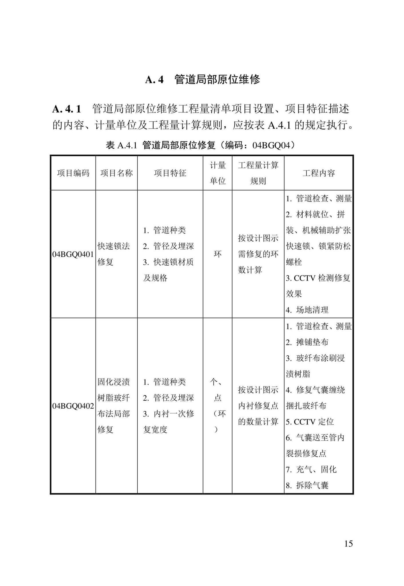 DBJ/T13-408-2022--城镇排水管渠修复工程工程量计算标准