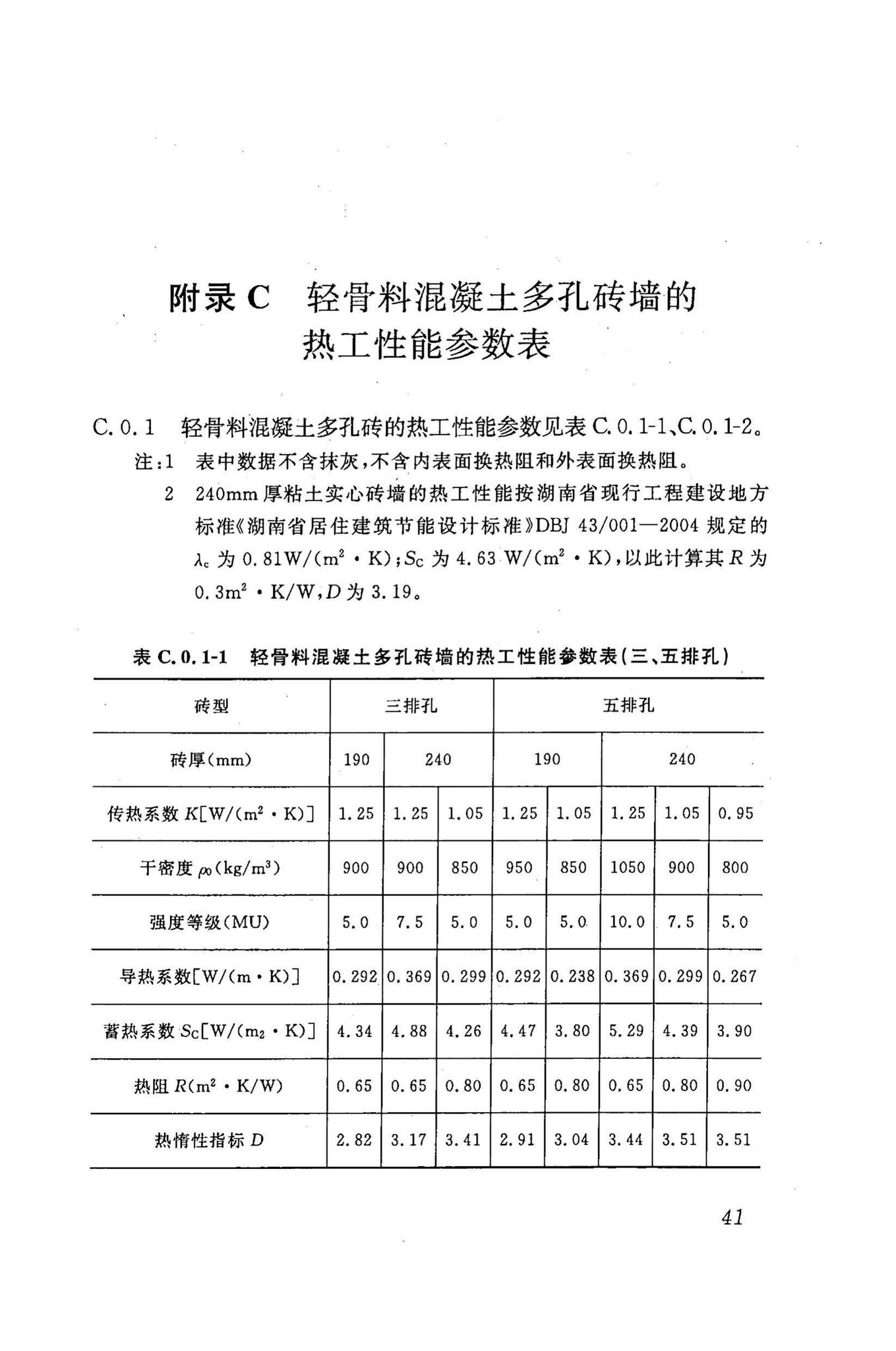 DBJ43/T003-2009--轻骨料混凝土多孔砖建筑技术规程