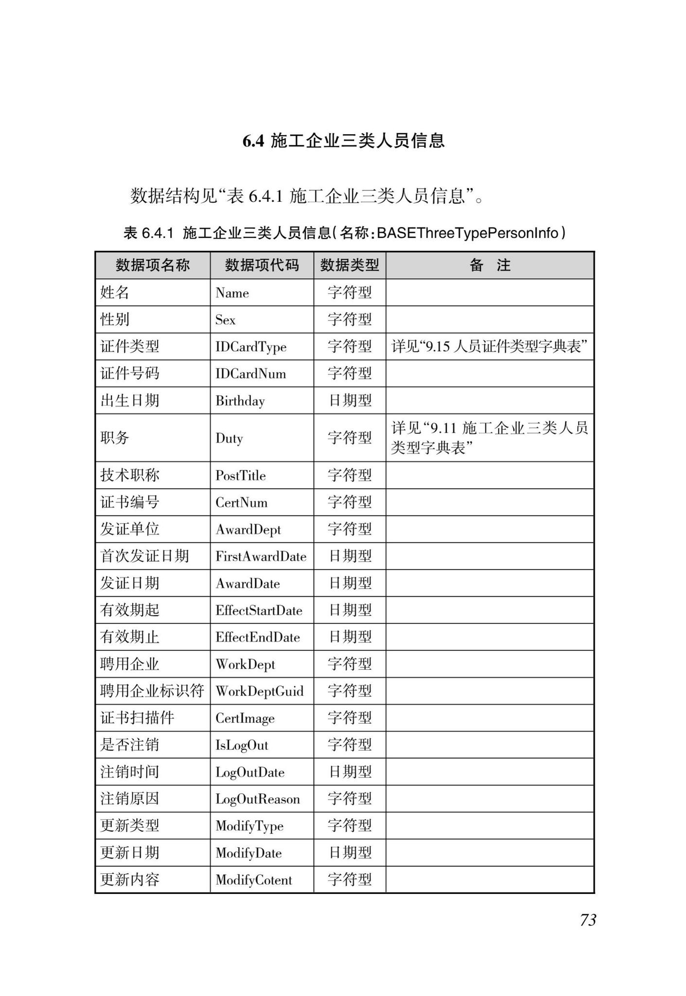 DBJ46-035-2015--海南省房屋建筑工程全过程监管信息平台基础数据库(企业、人员、项目、诚信)数据接口标准