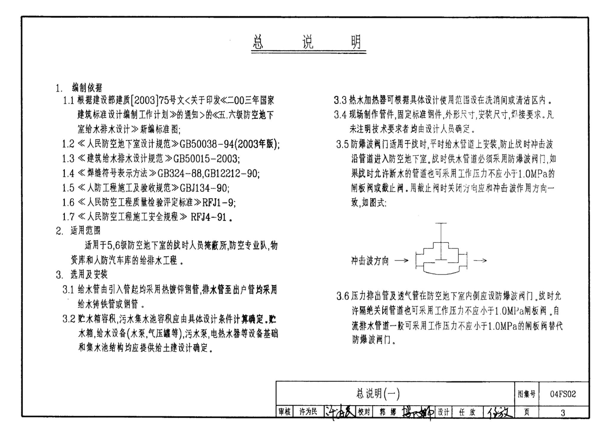 FS01～02(2004年合订本)--防空地下室给排水设计(2004年合订本)