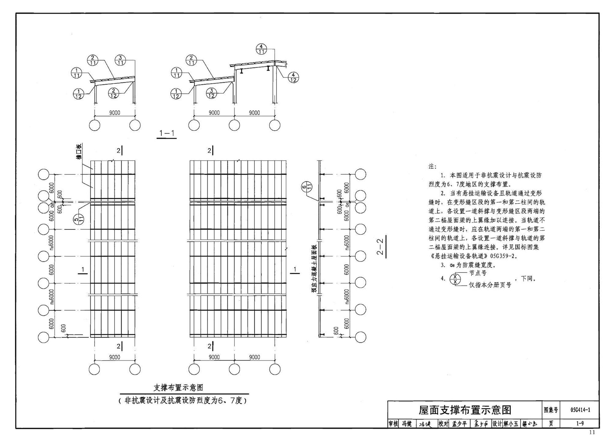 G414-1～5--预应力混凝土工字形屋面梁（2005年合订本）