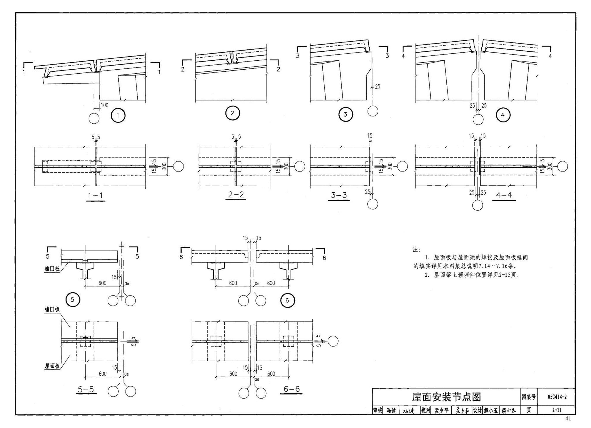 G414-1～5--预应力混凝土工字形屋面梁（2005年合订本）