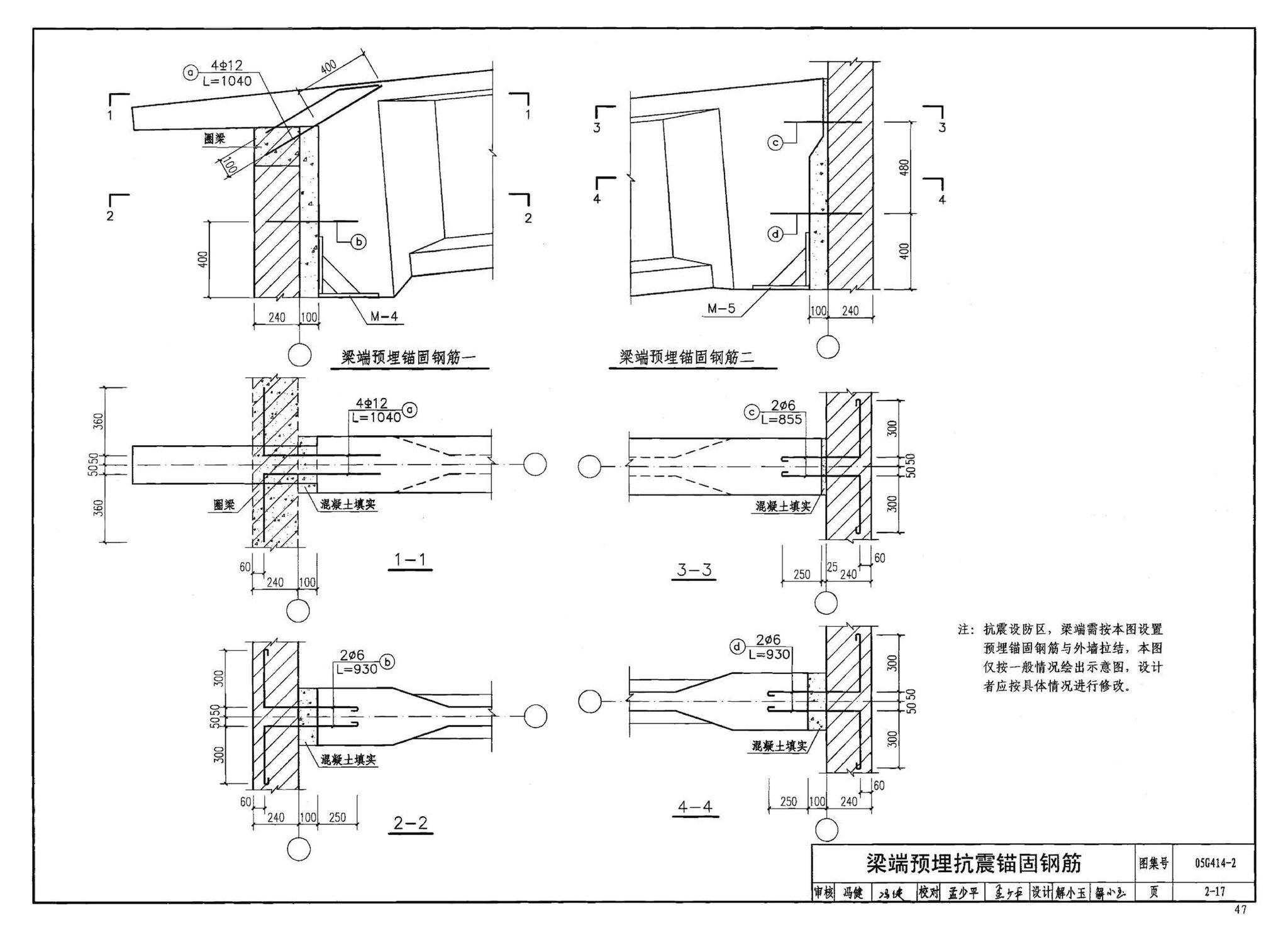 G414-1～5--预应力混凝土工字形屋面梁（2005年合订本）