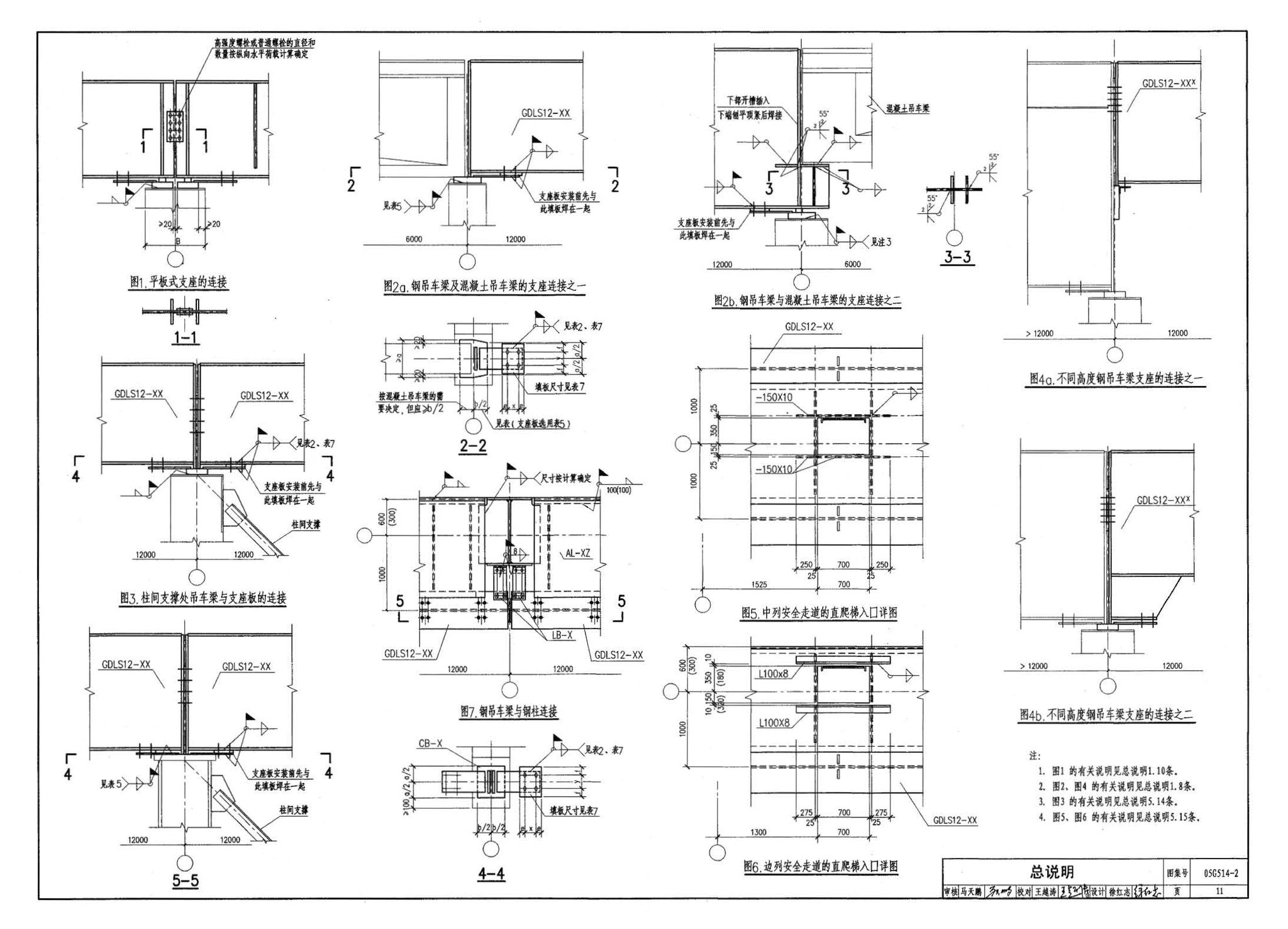 G514-2～3--12m实腹式钢吊车梁 中级工作制(A4～A5) Q235、345钢（2005年合订本）