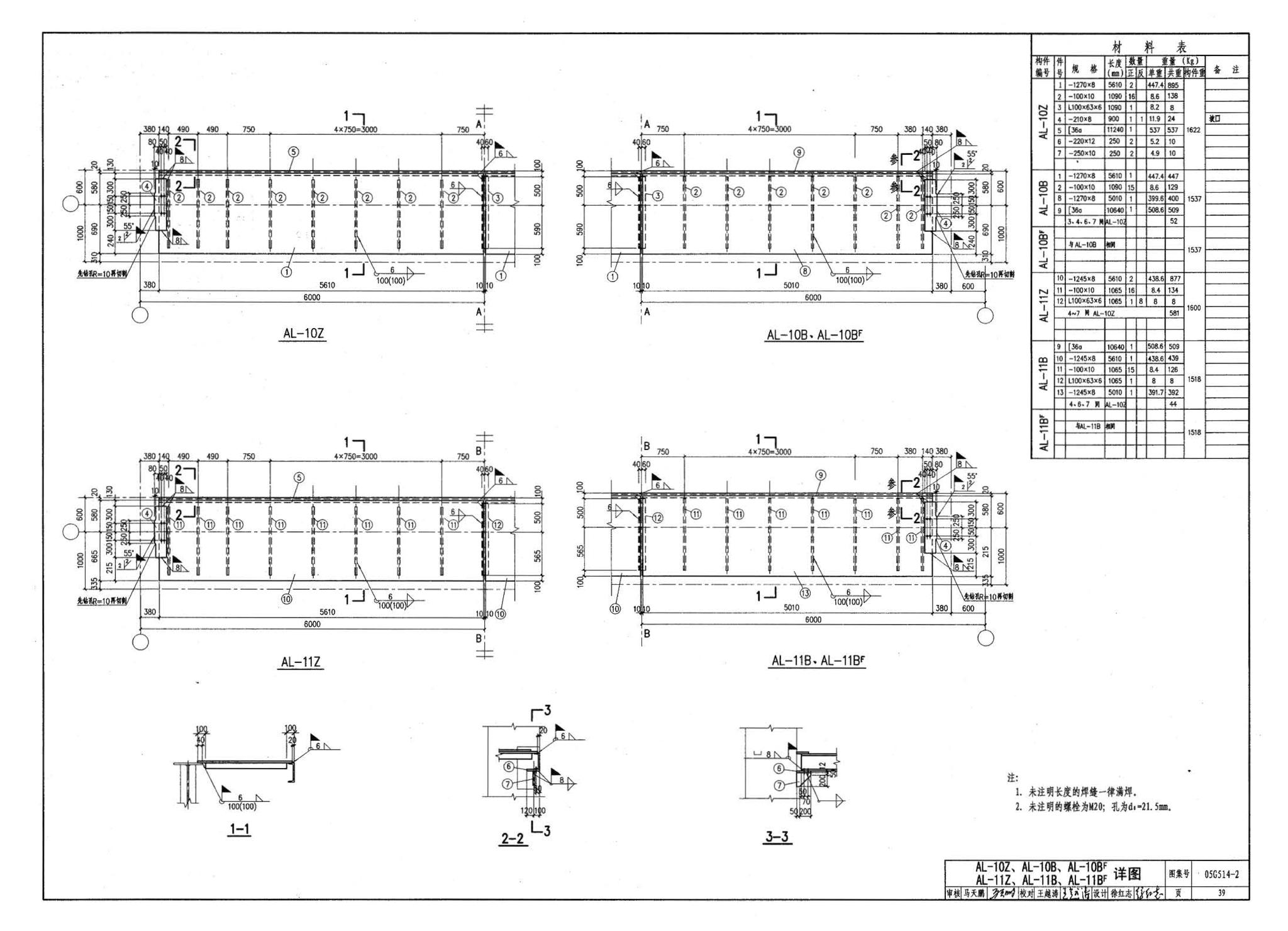 G514-2～3--12m实腹式钢吊车梁 中级工作制(A4～A5) Q235、345钢（2005年合订本）