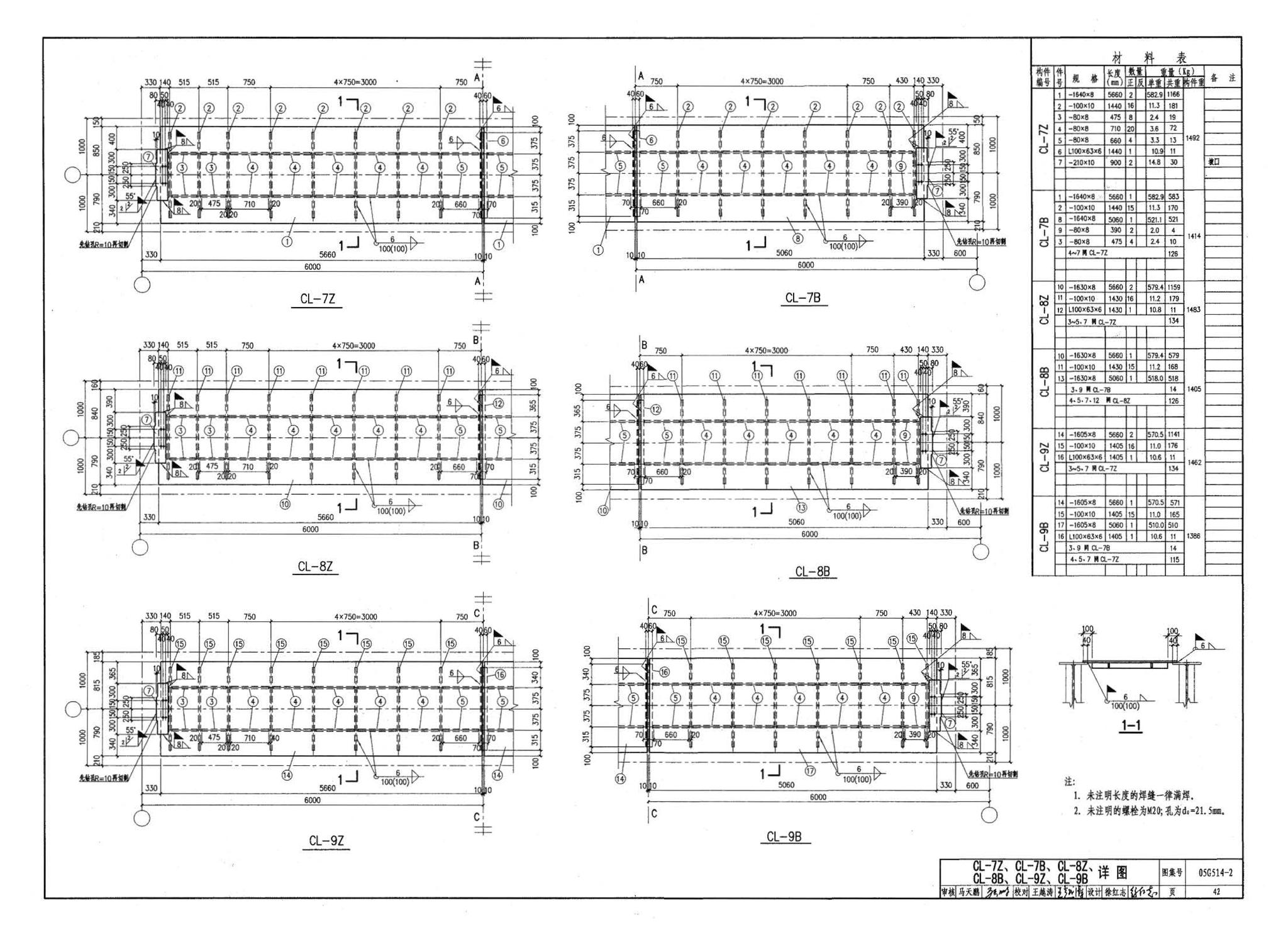 G514-2～3--12m实腹式钢吊车梁 中级工作制(A4～A5) Q235、345钢（2005年合订本）