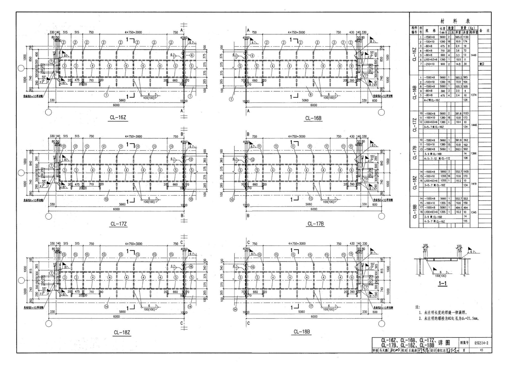 G514-2～3--12m实腹式钢吊车梁 中级工作制(A4～A5) Q235、345钢（2005年合订本）