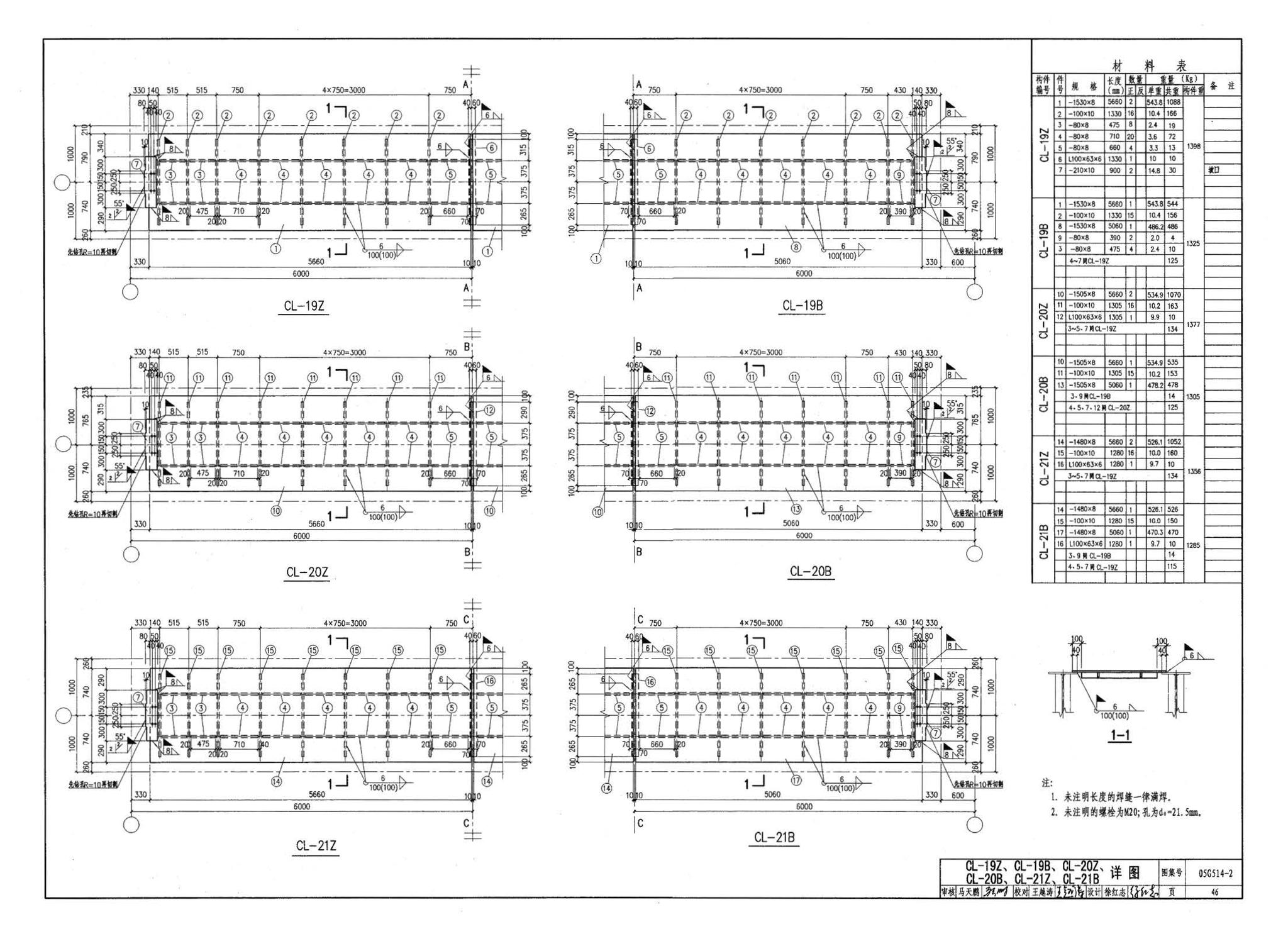 G514-2～3--12m实腹式钢吊车梁 中级工作制(A4～A5) Q235、345钢（2005年合订本）