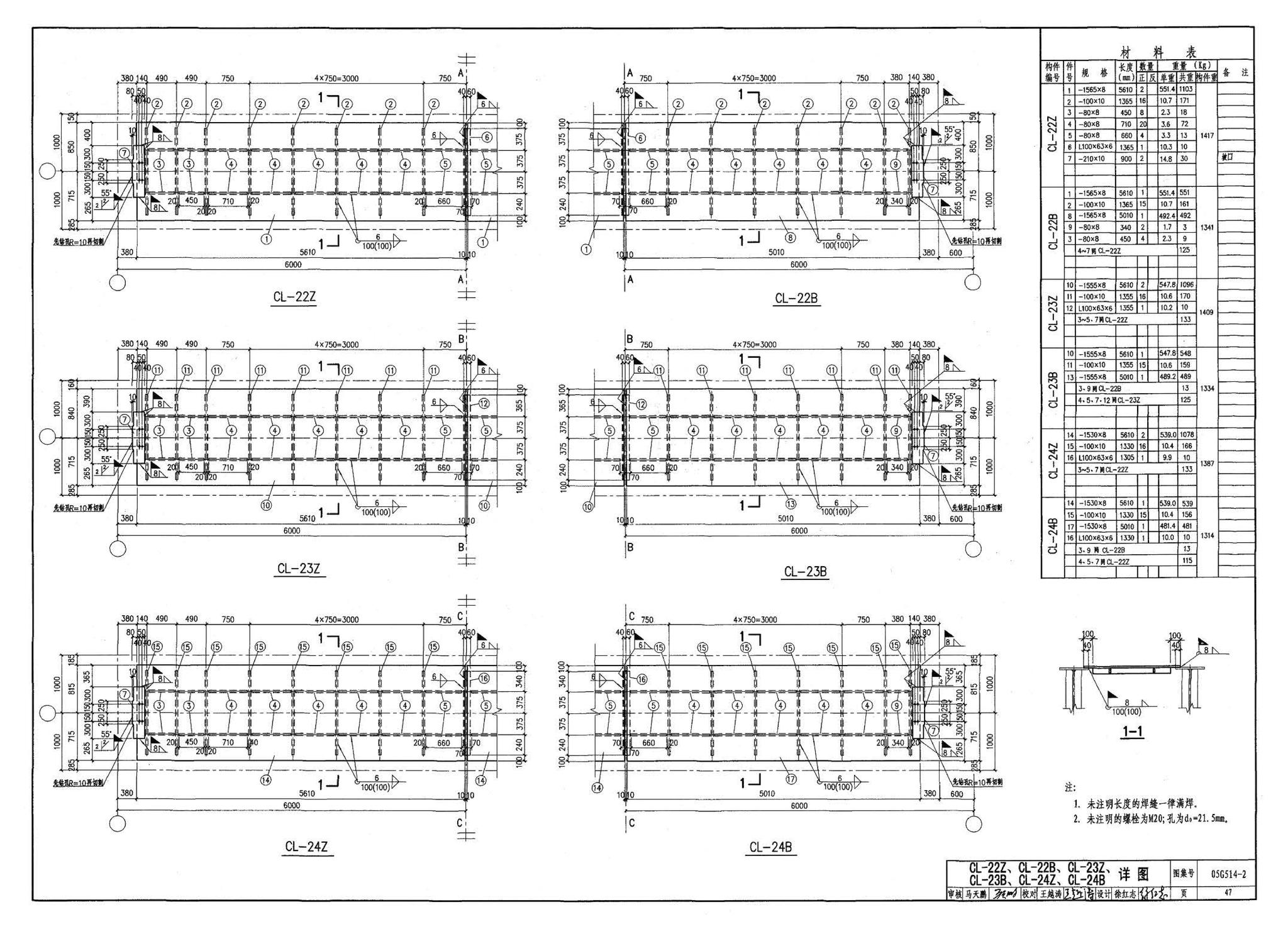 G514-2～3--12m实腹式钢吊车梁 中级工作制(A4～A5) Q235、345钢（2005年合订本）