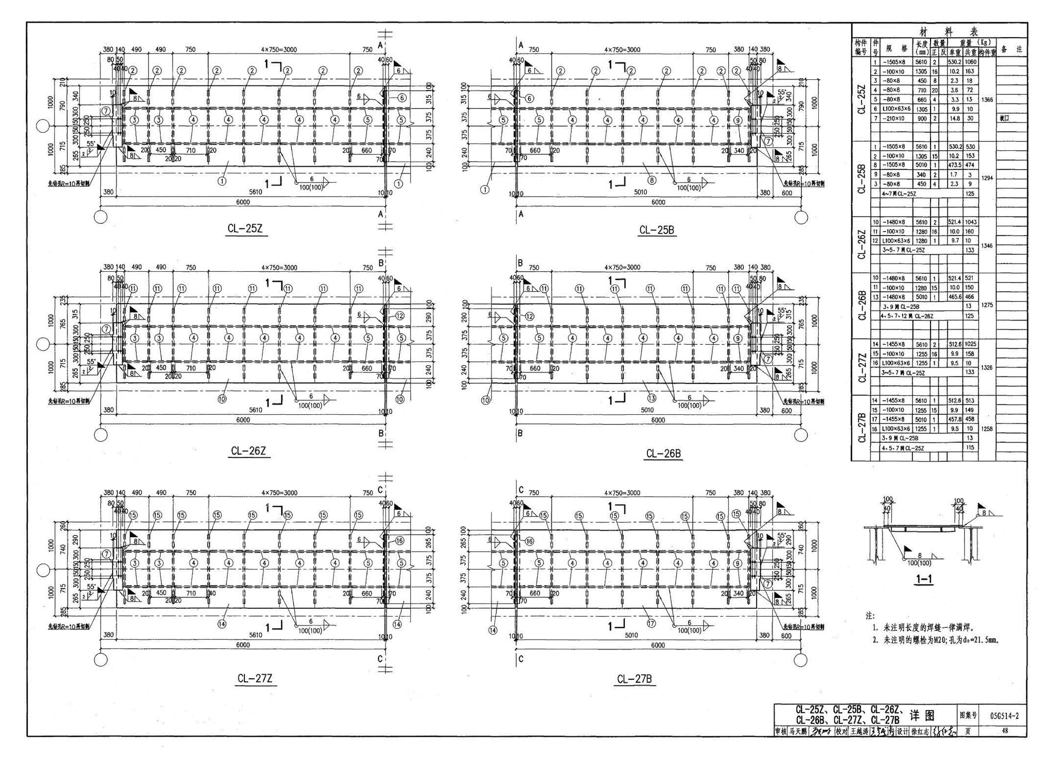 G514-2～3--12m实腹式钢吊车梁 中级工作制(A4～A5) Q235、345钢（2005年合订本）