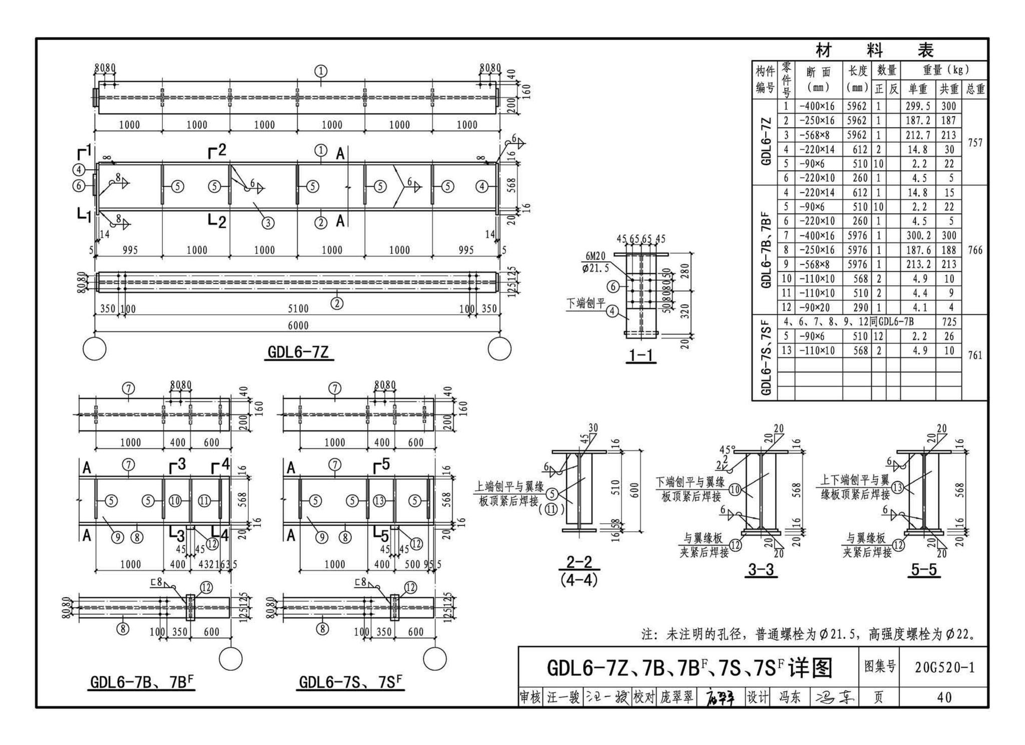 G520-1~2(2020年合订本)--钢吊车梁（6m~9m）（2020年合订本）