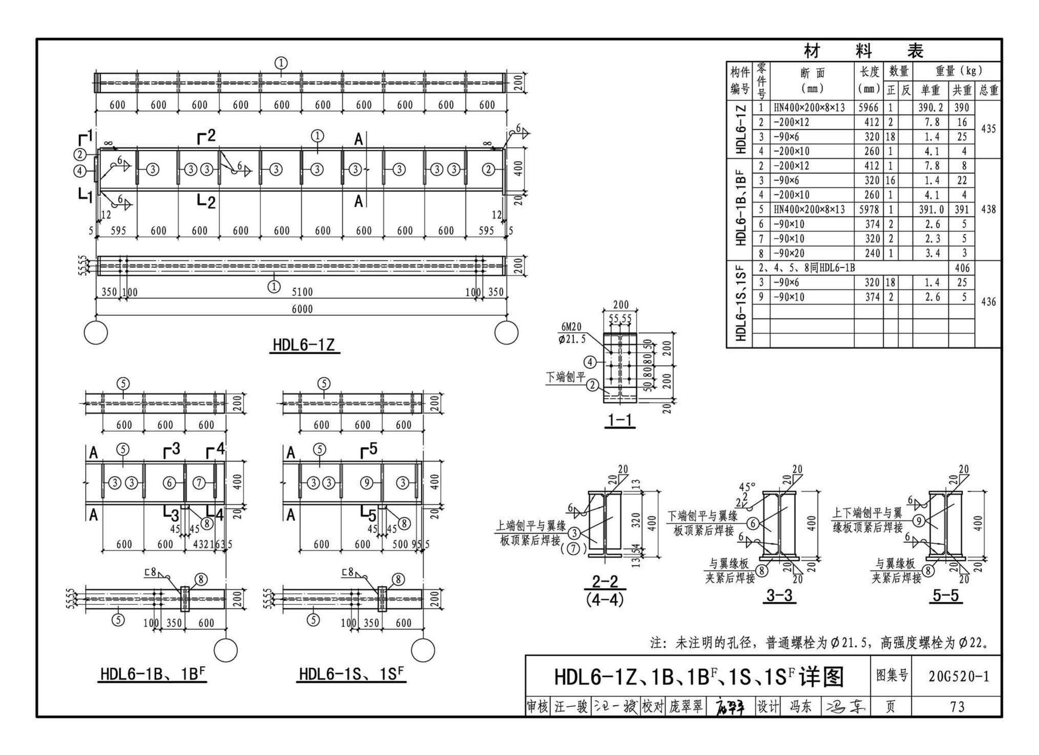 G520-1~2(2020年合订本)--钢吊车梁（6m~9m）（2020年合订本）