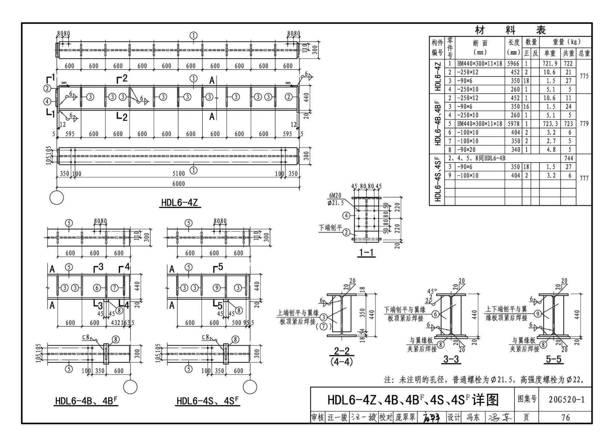 G520-1~2(2020年合订本)--钢吊车梁（6m~9m）（2020年合订本）