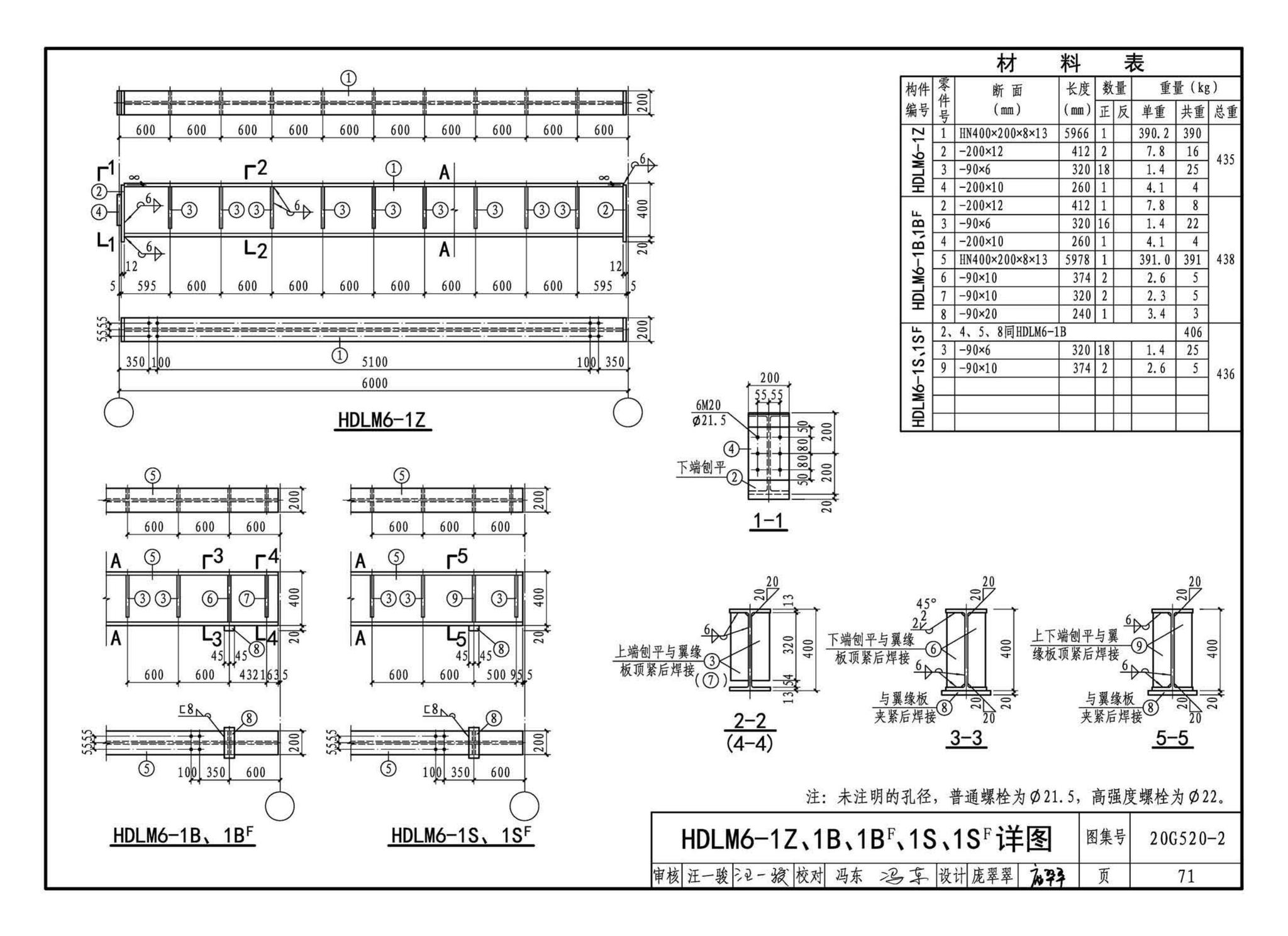 G520-1~2(2020年合订本)--钢吊车梁（6m~9m）（2020年合订本）