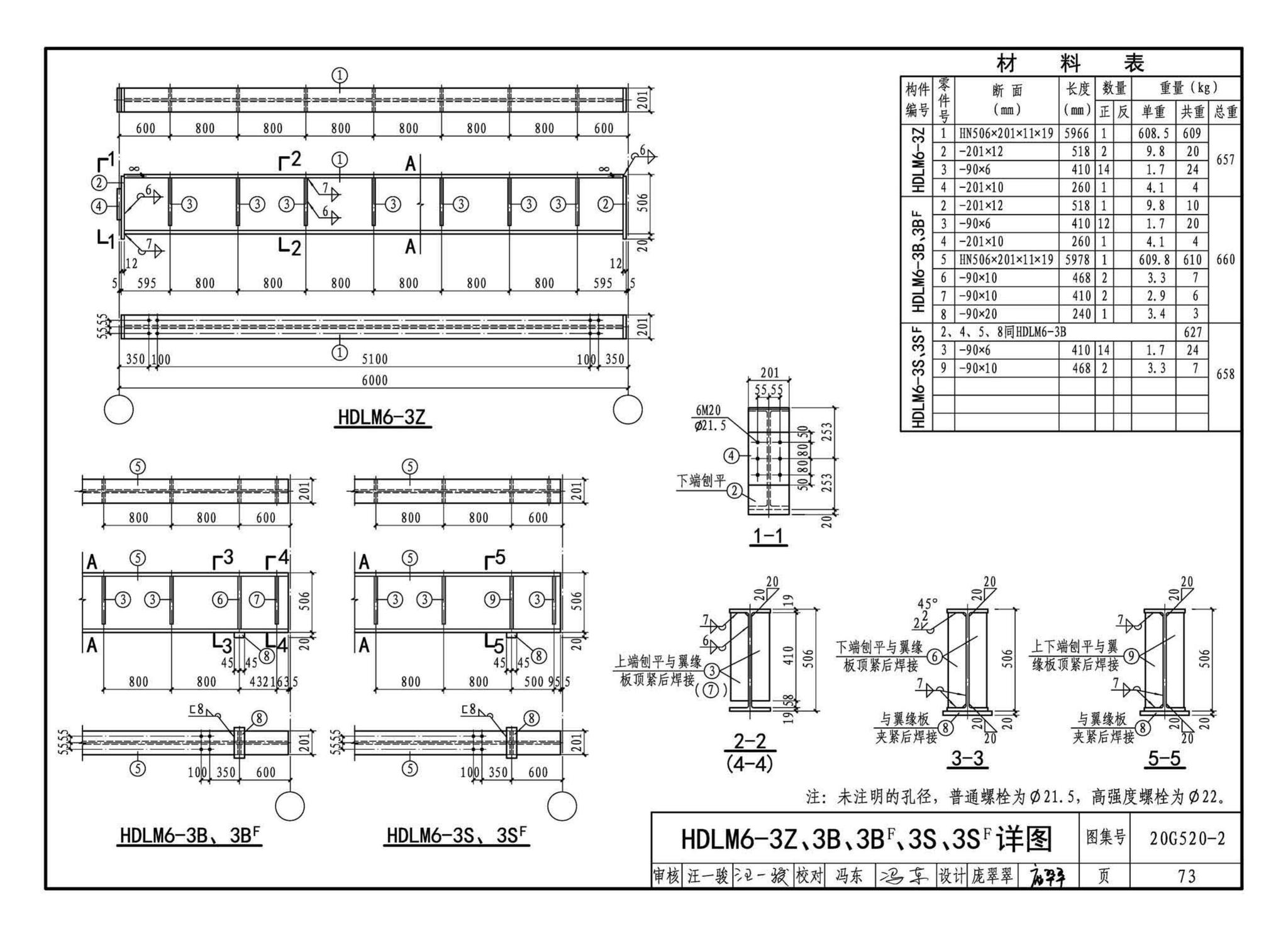 G520-1~2(2020年合订本)--钢吊车梁（6m~9m）（2020年合订本）